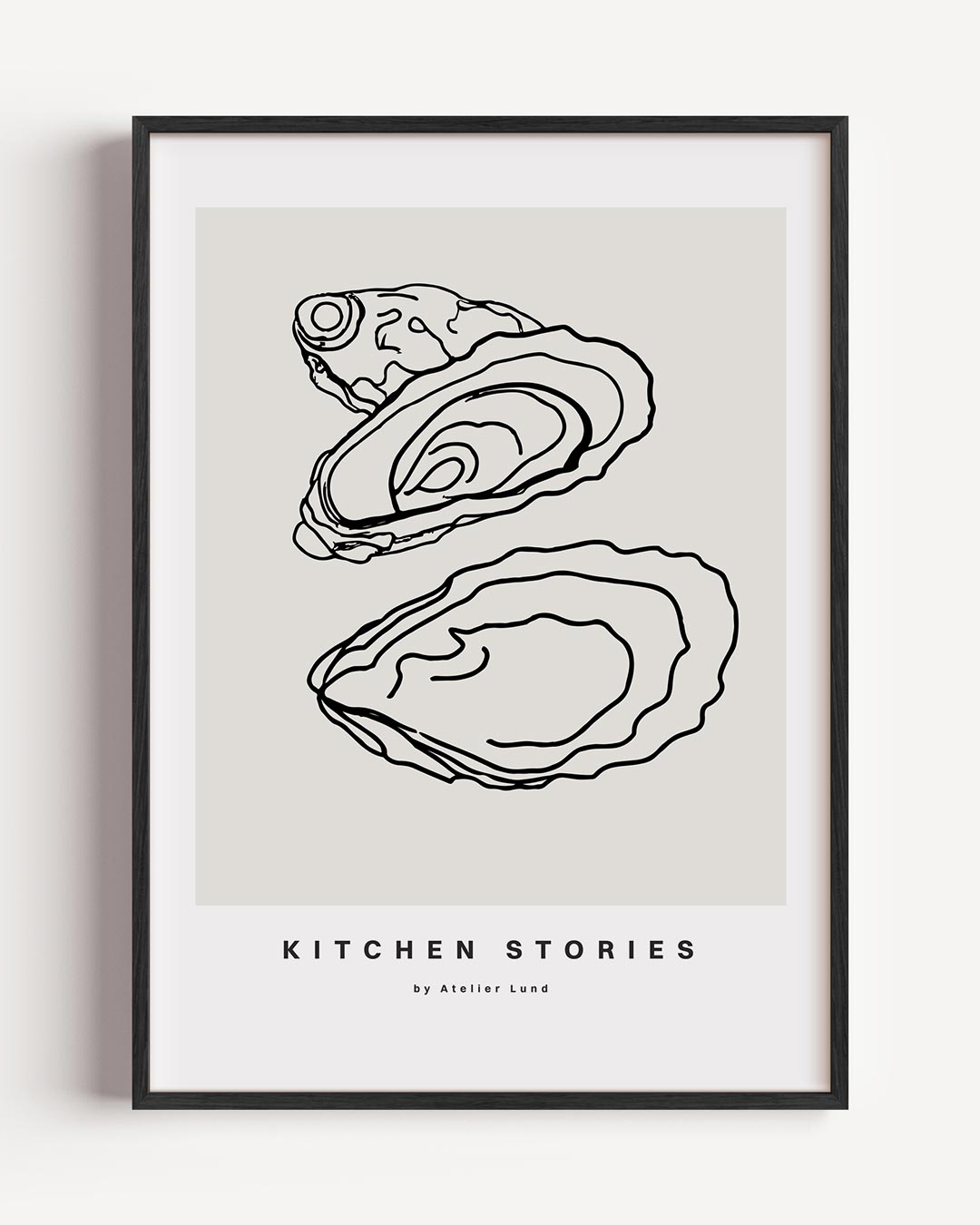 Keukenverhalen Oester Illustratie – keuken portret poster als wanddecoratie