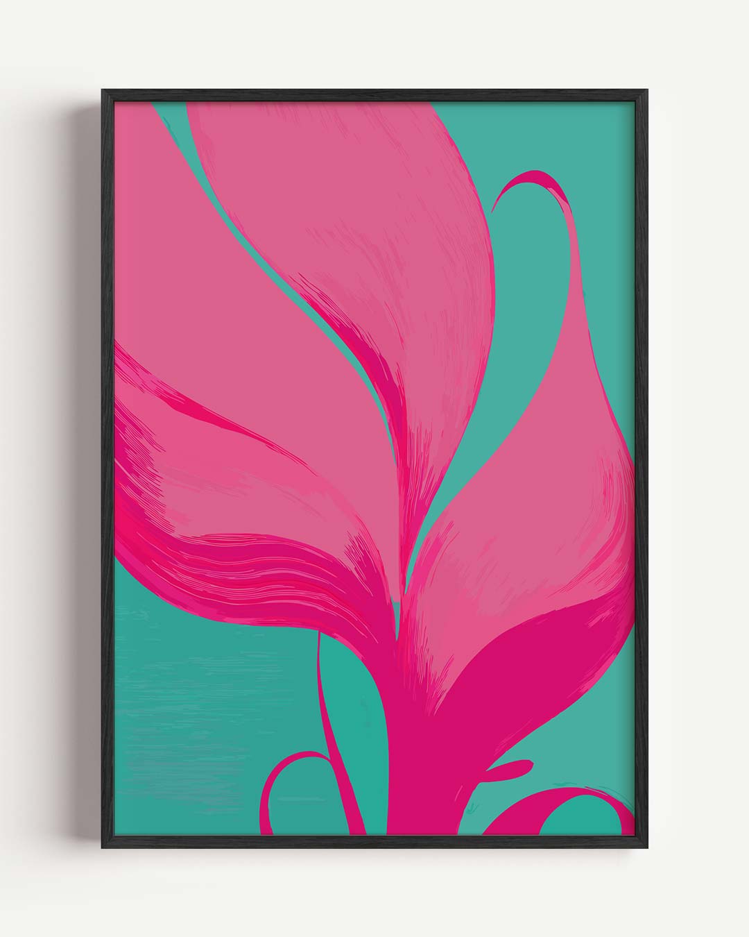 Vrolijke Bloem Abstract – kleurrijke abstracte portret poster als wanddecoratie