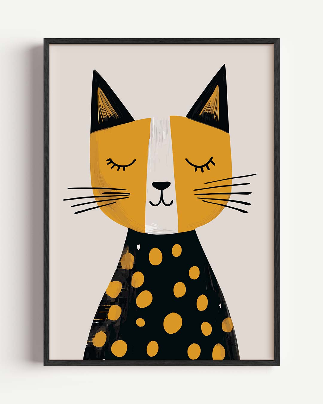 Dromerige Kattenkunst – kids portret poster als wanddecoratie