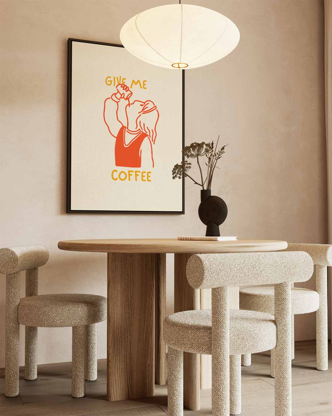 Koffie Avonturier – canvas wanddecoratie in portret formaat