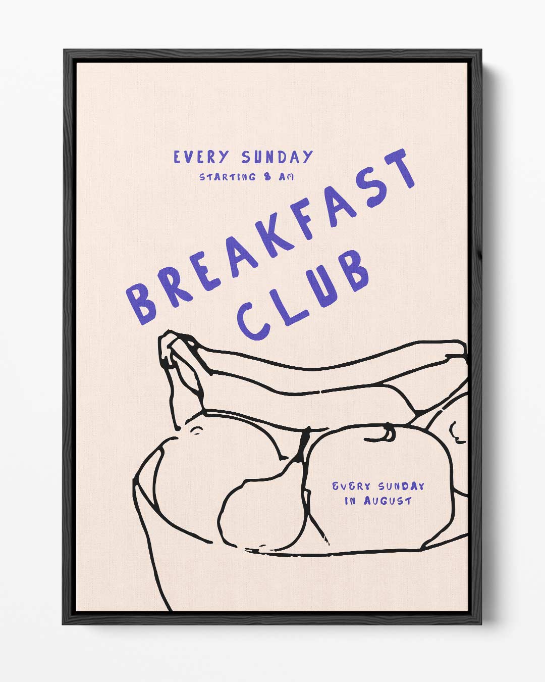 Breakfast Club Illustratie – portret kunstwerk als wanddecoratie