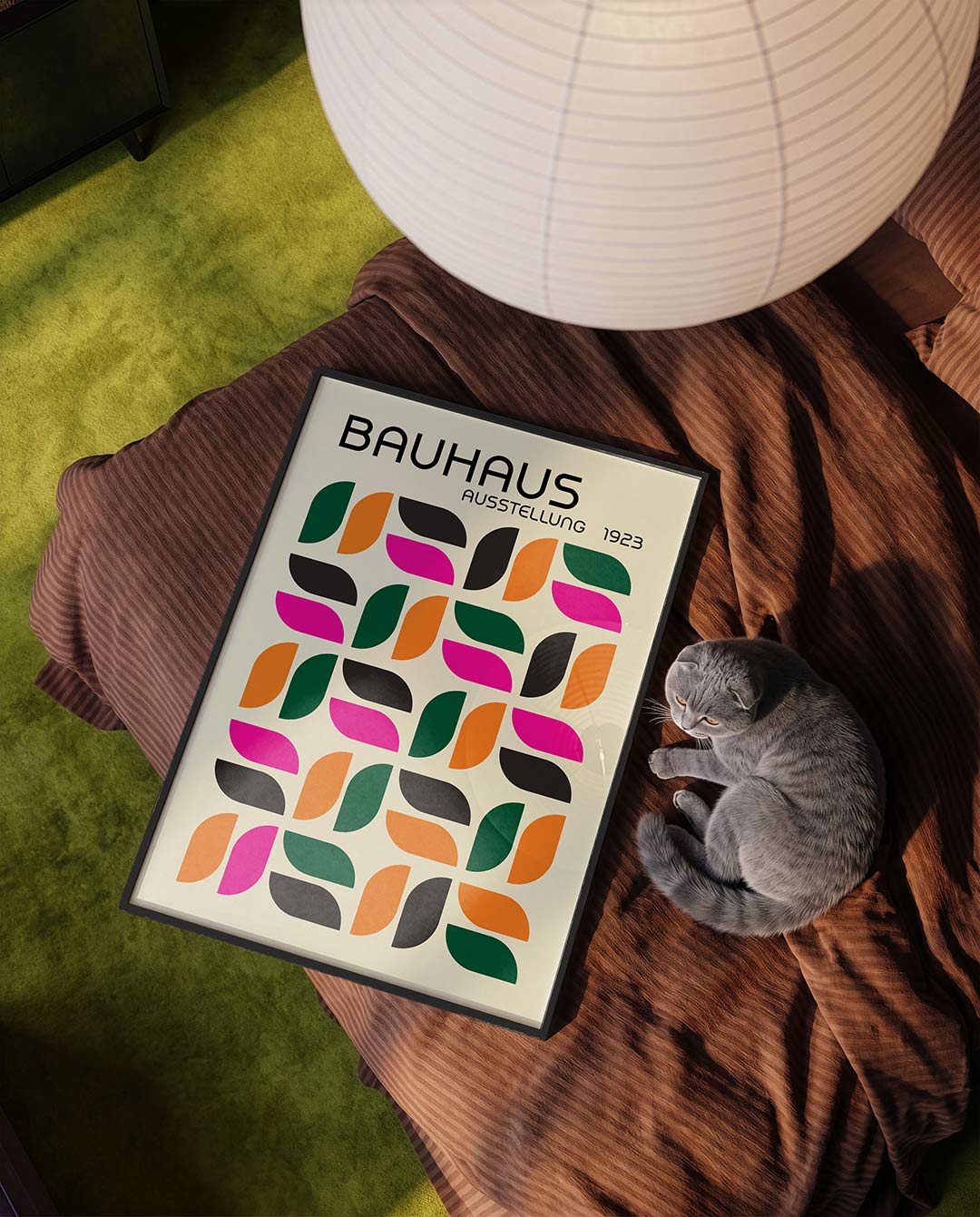 Vormritme en kleur – moderne Bauhaus wandkunst als poster