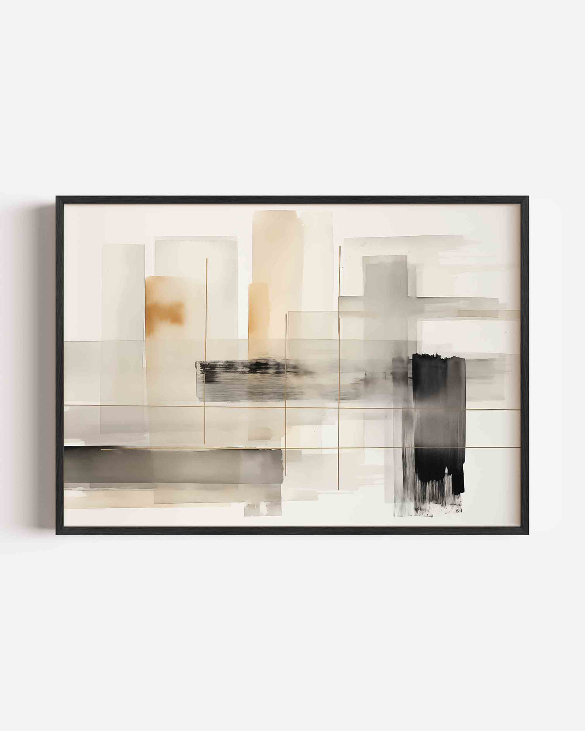 Abstracte vormen – abstracte landscape poster als wanddecoratie
