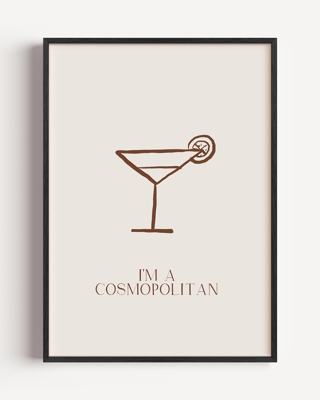 Stijlvolle Cosmopolitan Cocktail – zomer portret poster als wanddecoratie