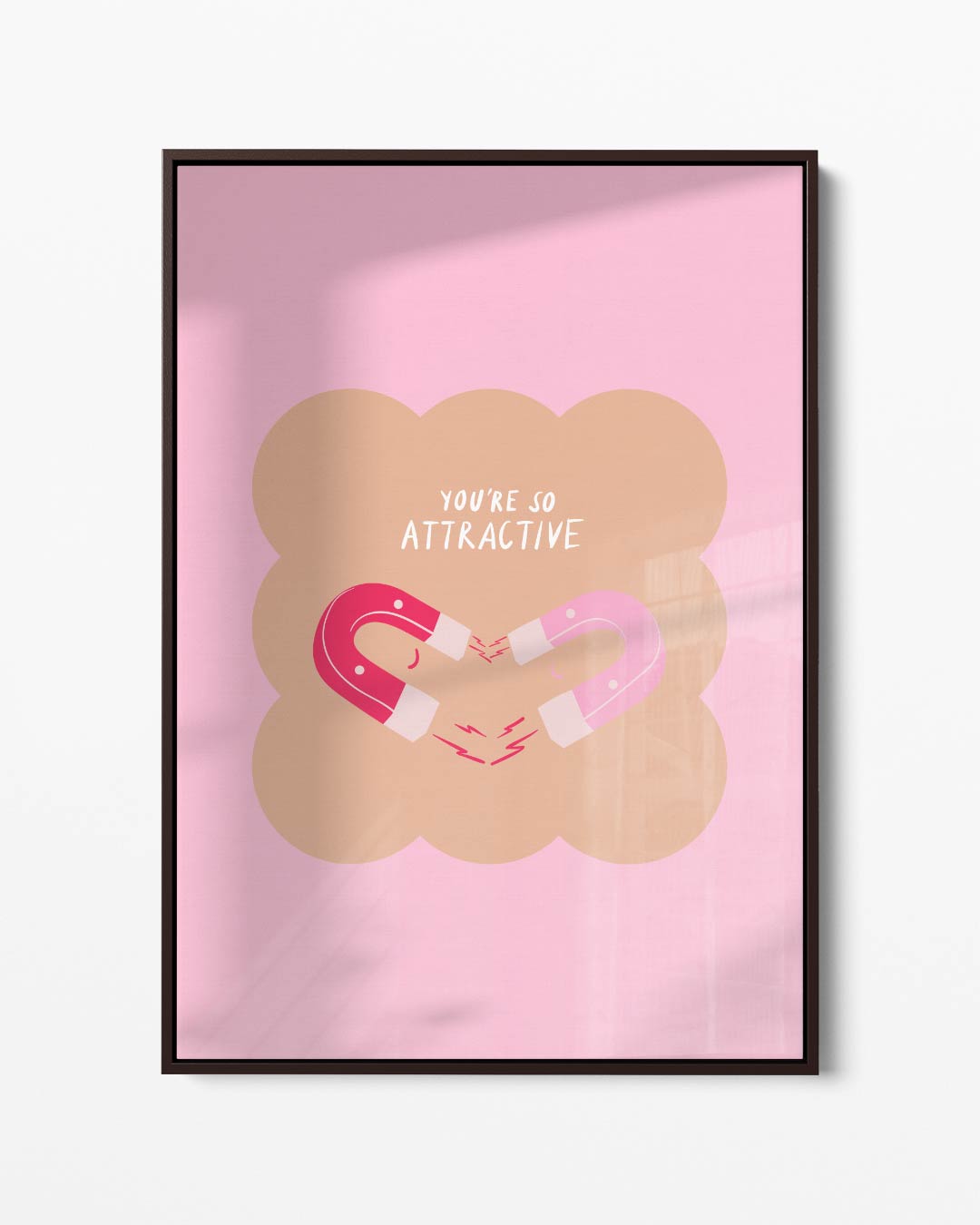 Magnetische Aantrekkingskracht Poster – portret kunstwerk als wanddecoratie