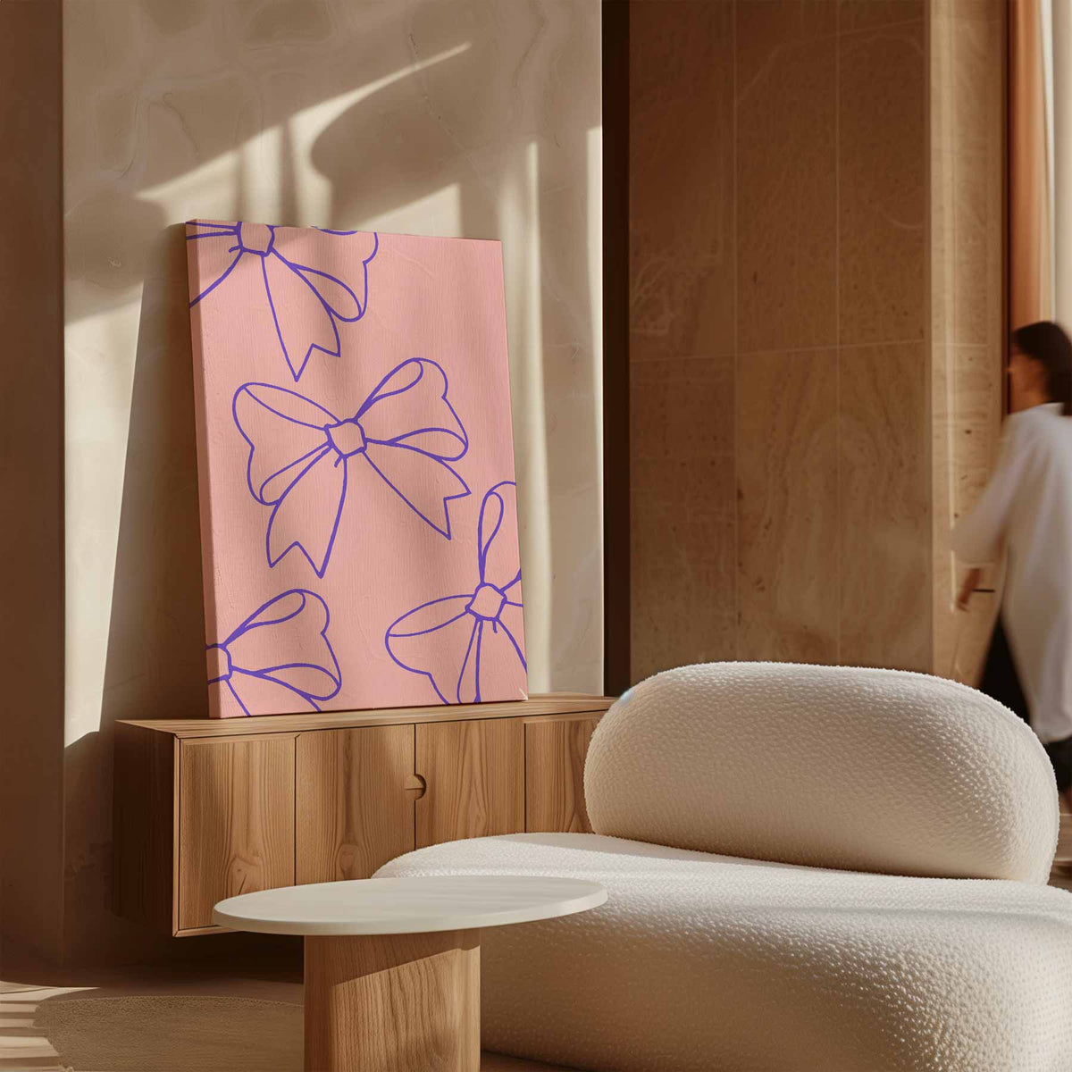 Speelse Strikjes – plexiglas kunstwerk als wanddecoratie