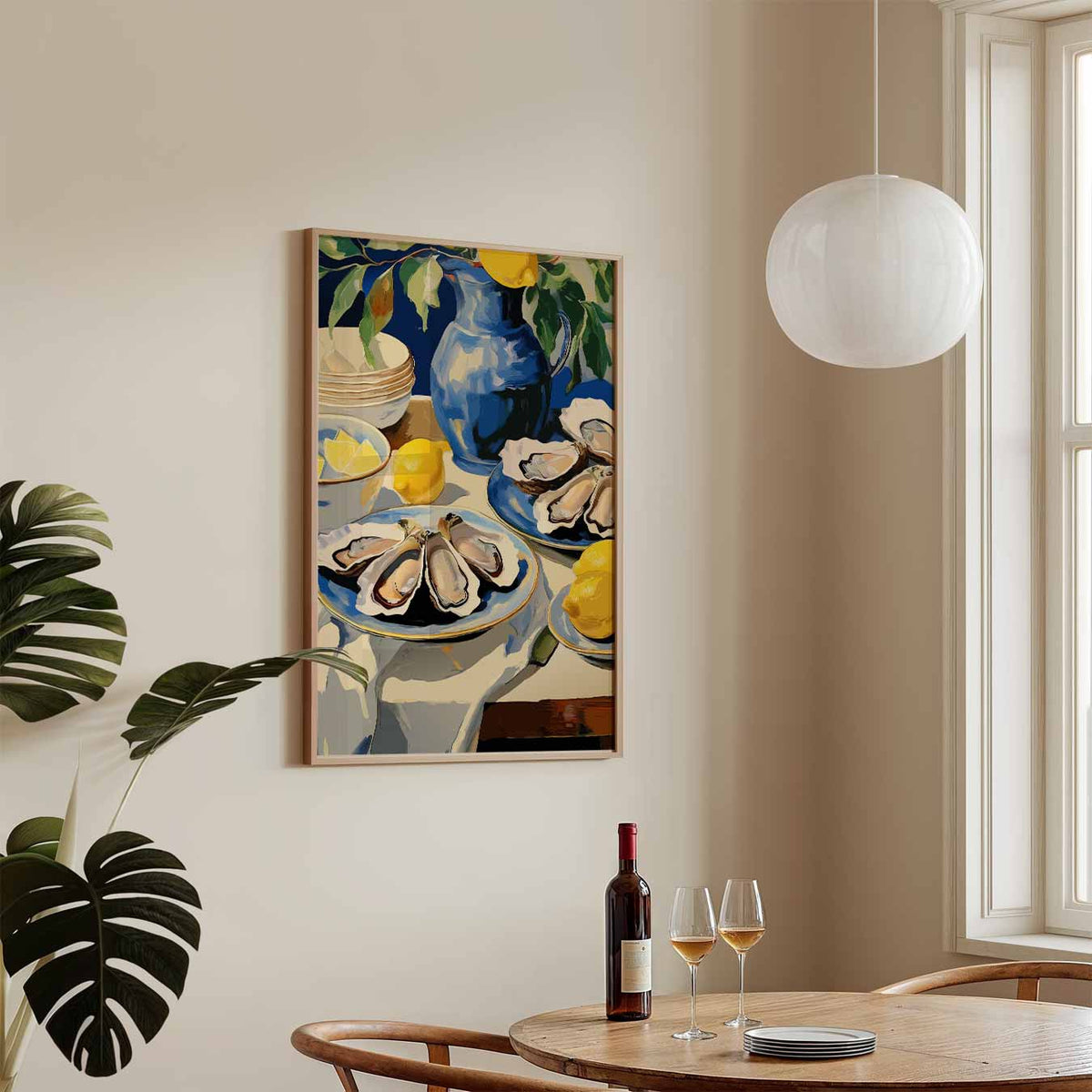 Mediterrane Tafelsfeer – staande keuken wanddecoratie van WallArtistic
