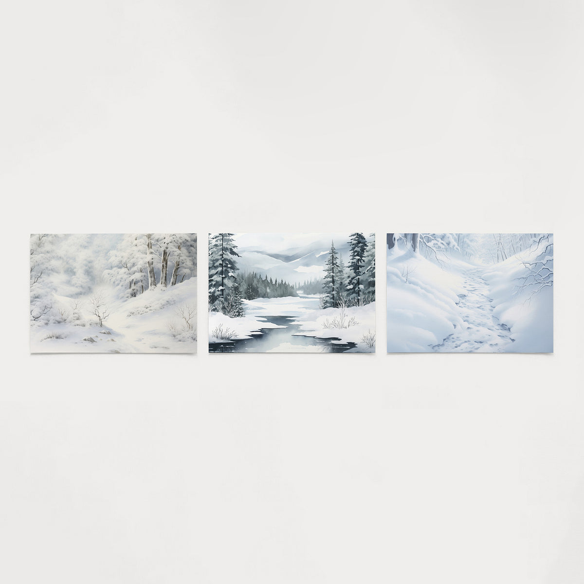 Winterse sereniteit Posterset
