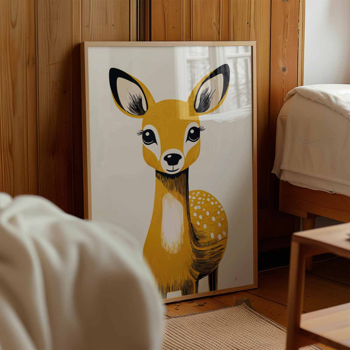 Schattige Hert – kinderposter in staand formaat