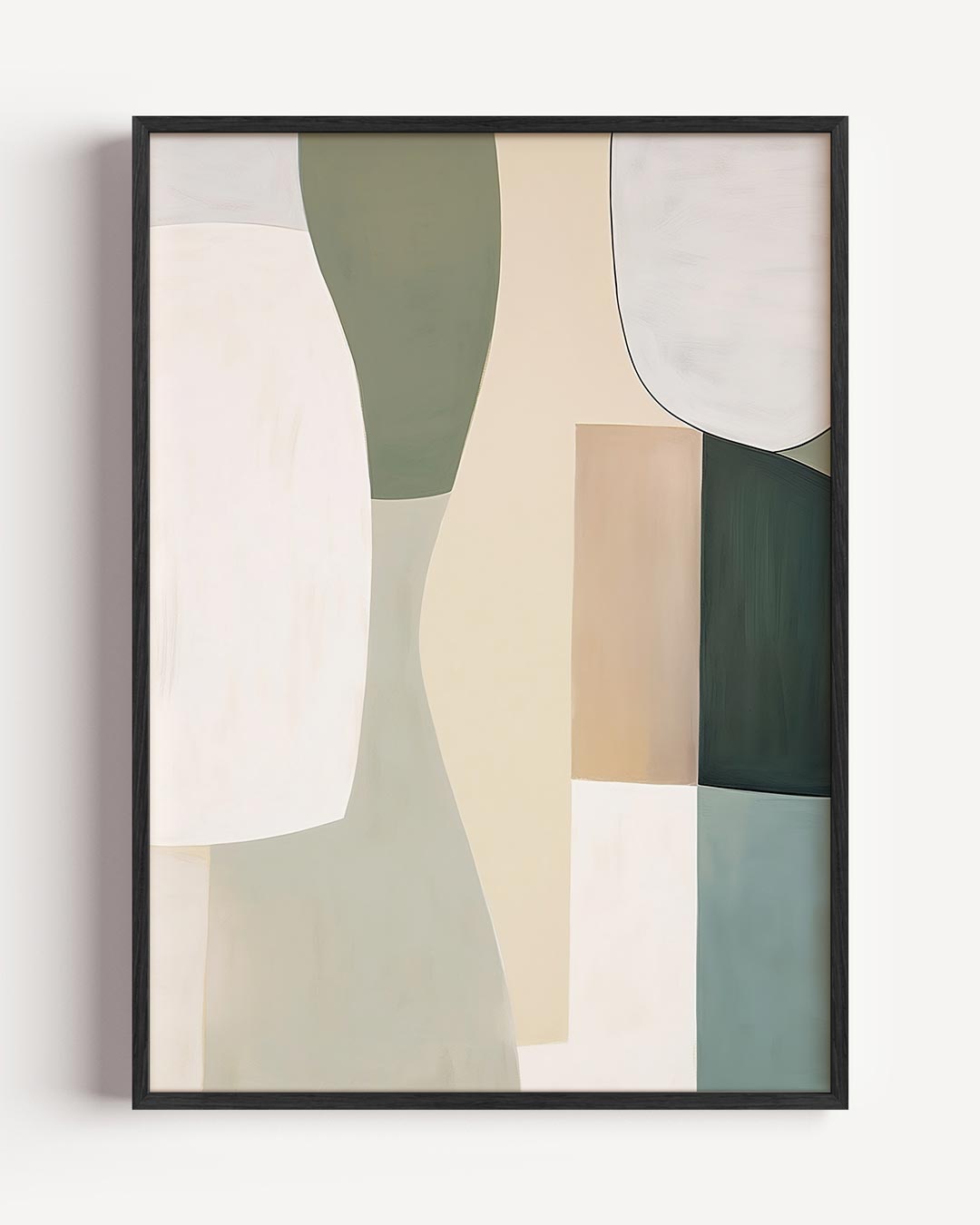 Moderne Abstracte Harmonie – abstracte portret poster als wanddecoratie