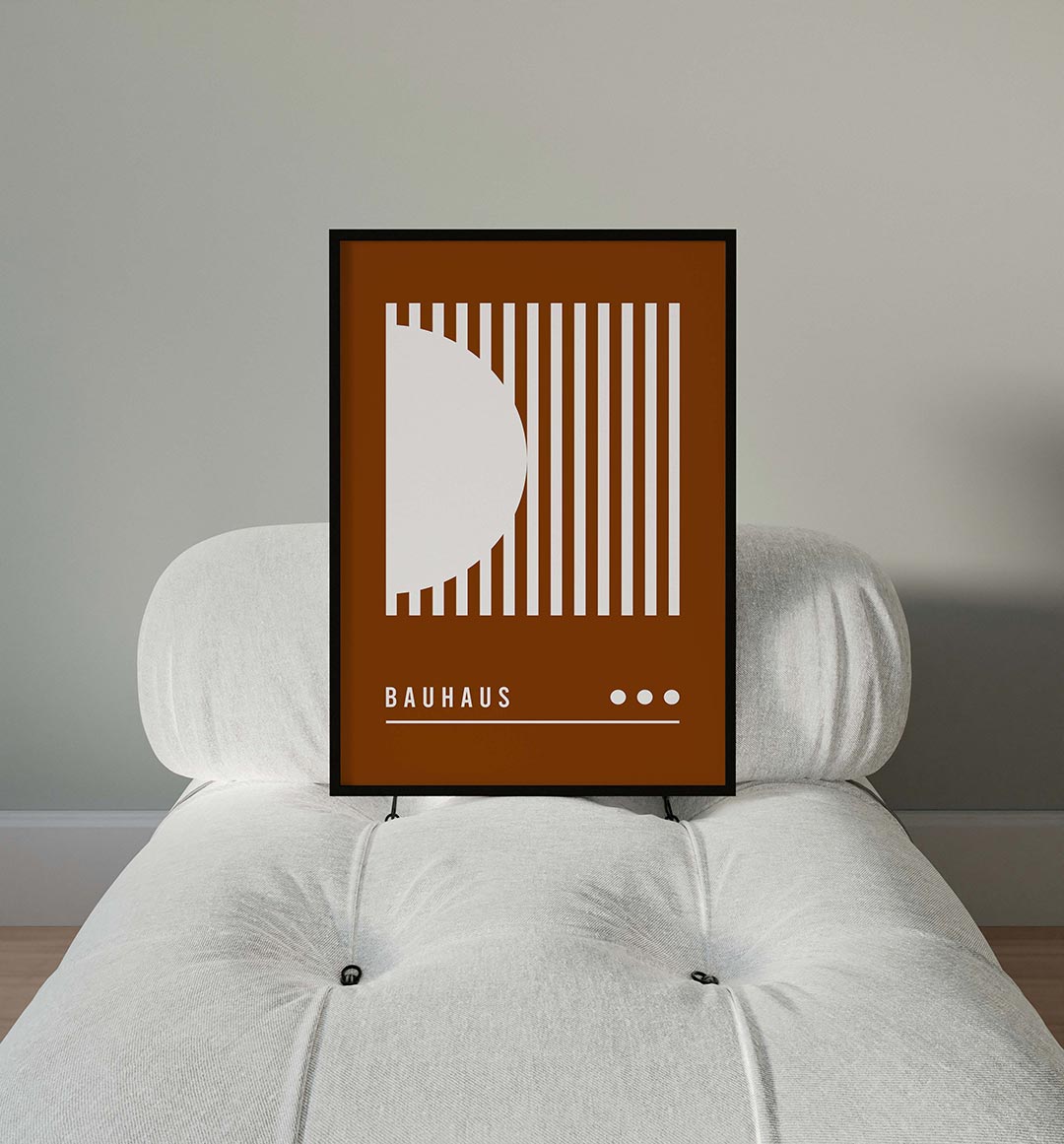 Lijnen en vlakkenspel – moderne Bauhaus wandkunst als poster