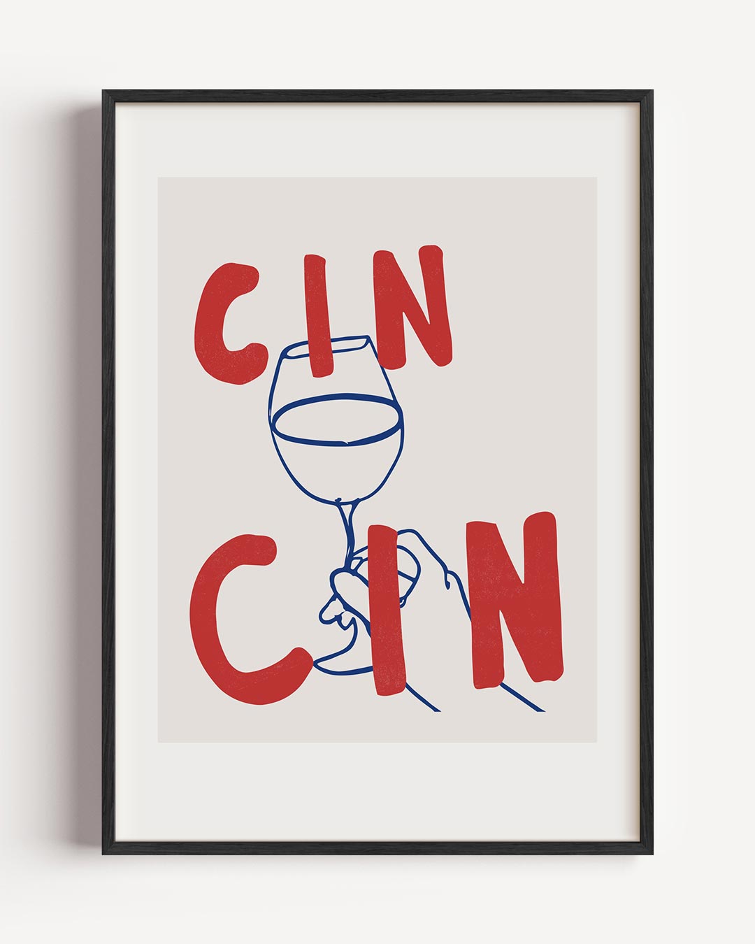 Vrolijke Cin Cin – keuken portret poster als wanddecoratie