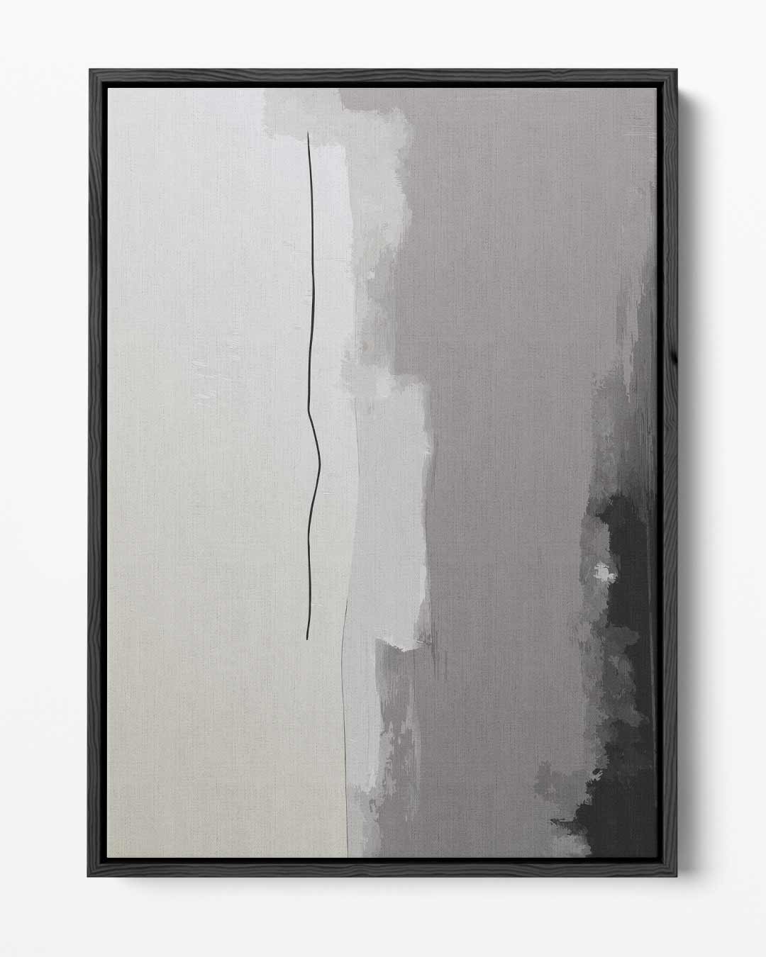 Minimalistische Grijstinten Harmonie – portret kunstwerk als wanddecoratie