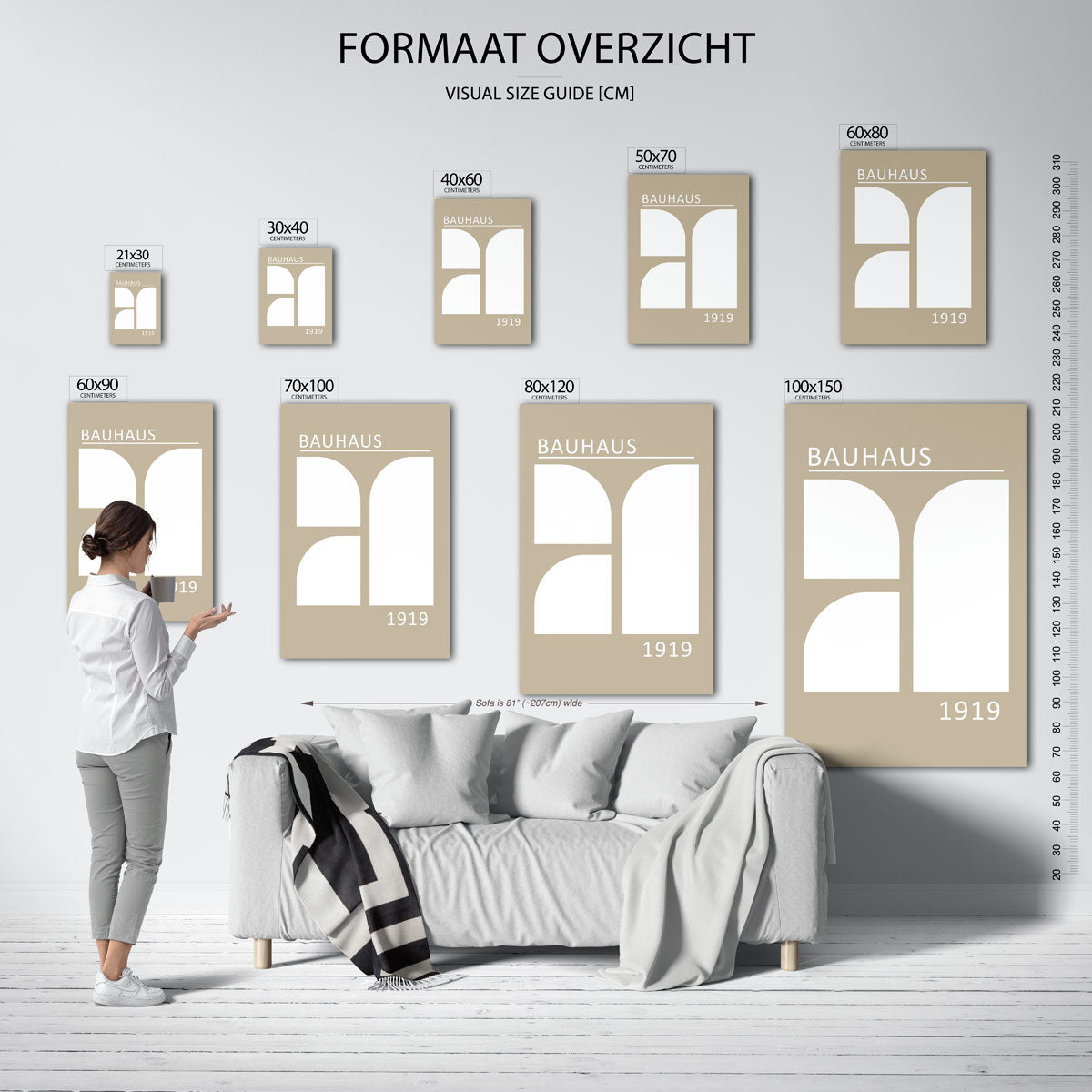 Vorm en balans – Bauhaus poster als moderne geometrische wanddecoratie