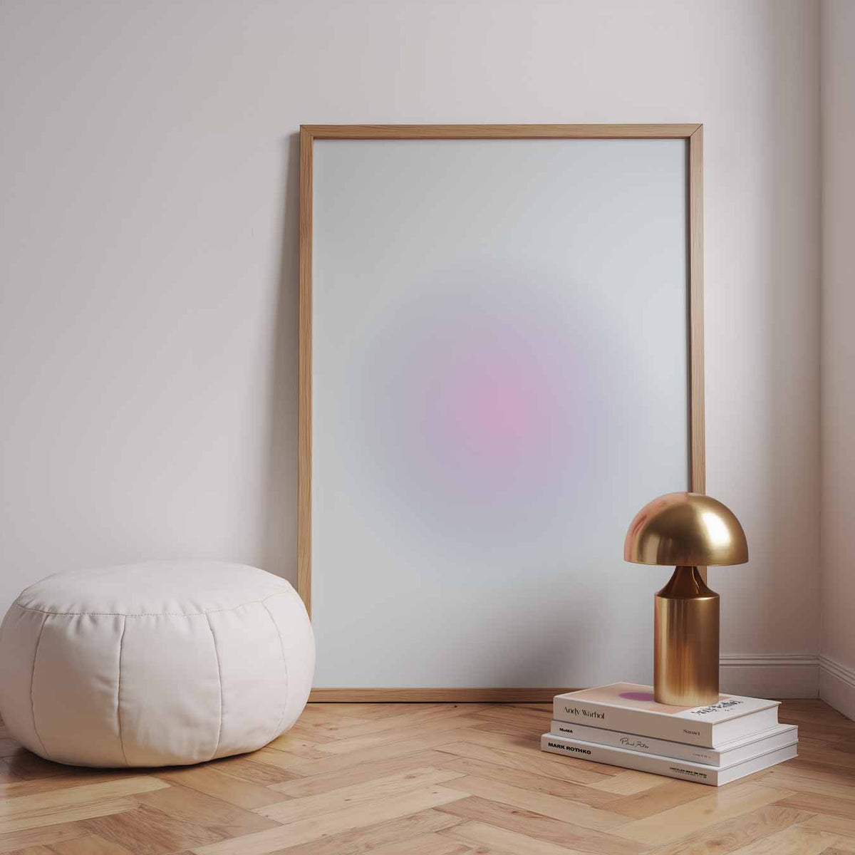 Rustgevende Regenboog Cirkel – staande muurposter met mindful uitstraling