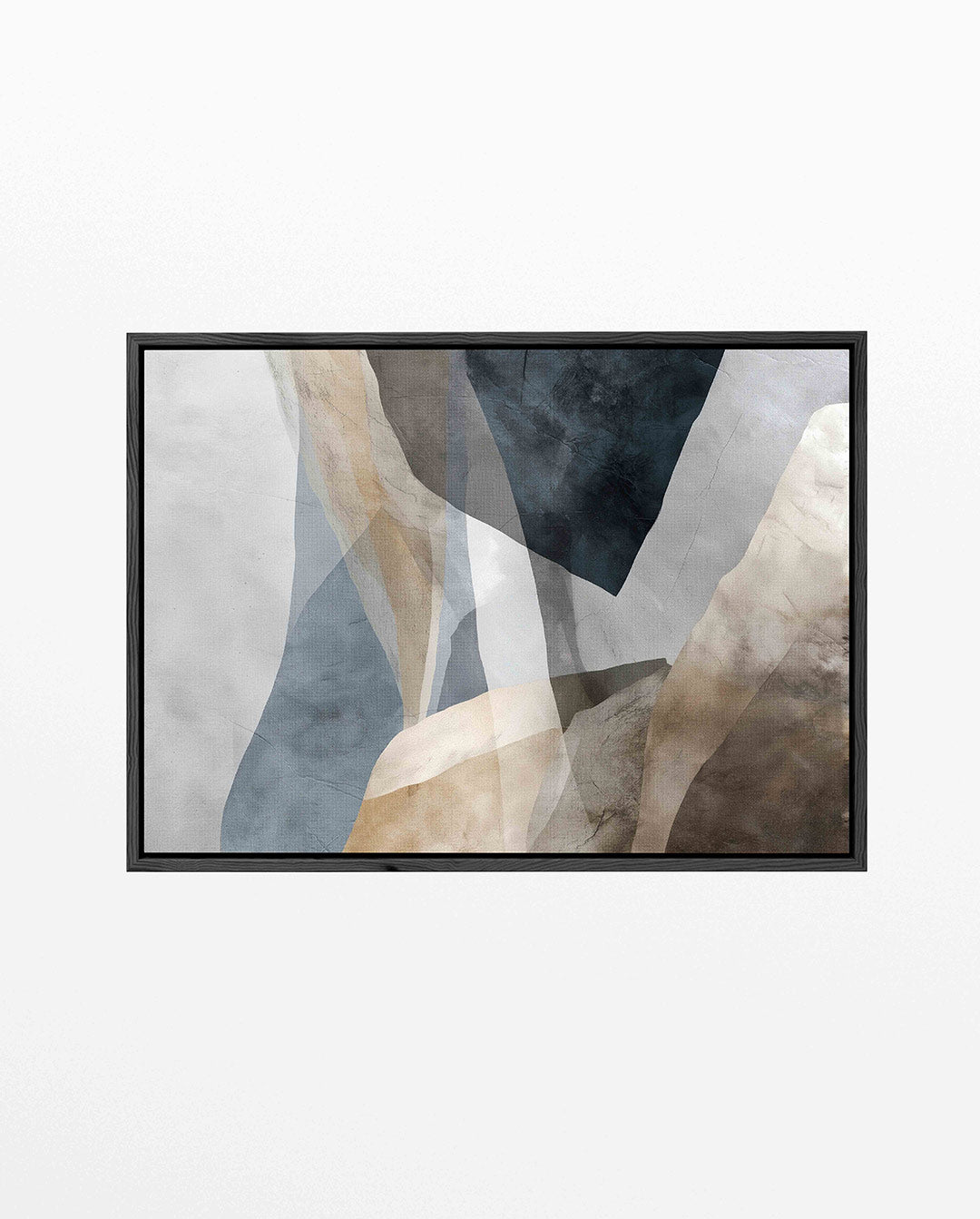Gelaagde vormen compositie – Gelaagde – liggend abstract kunstwerk