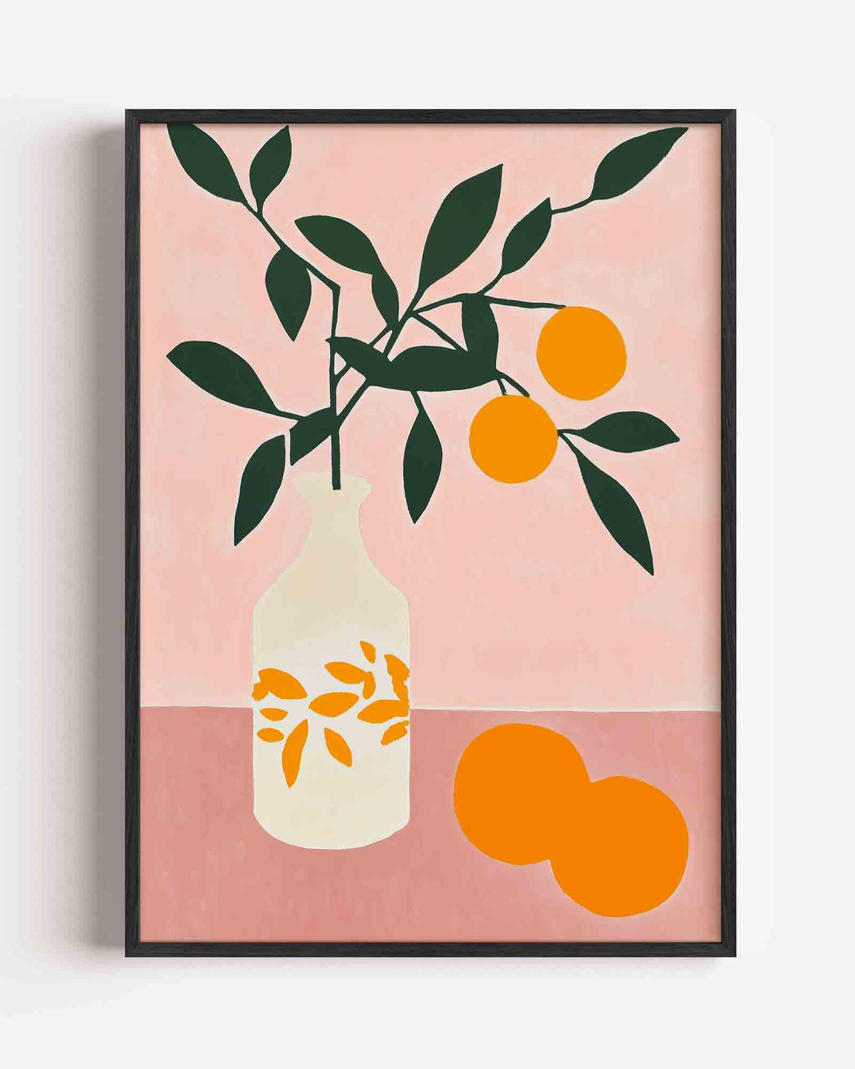 Tak met sinaasappels – moderne portret poster als wanddecoratie
