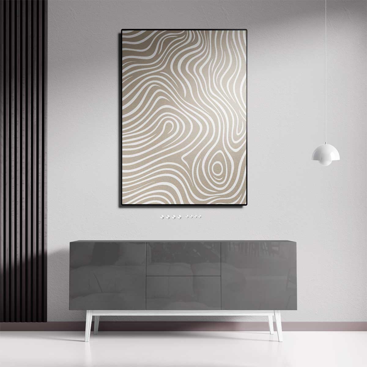 Houten Spiralen Wanddecor – dibond kunstwerk als wanddecoratie