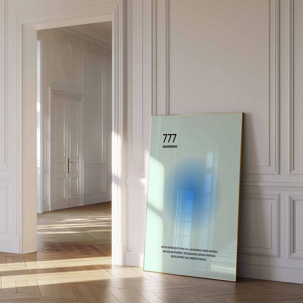 777 Spirituele Ontwaking – mindful poster in staand formaat