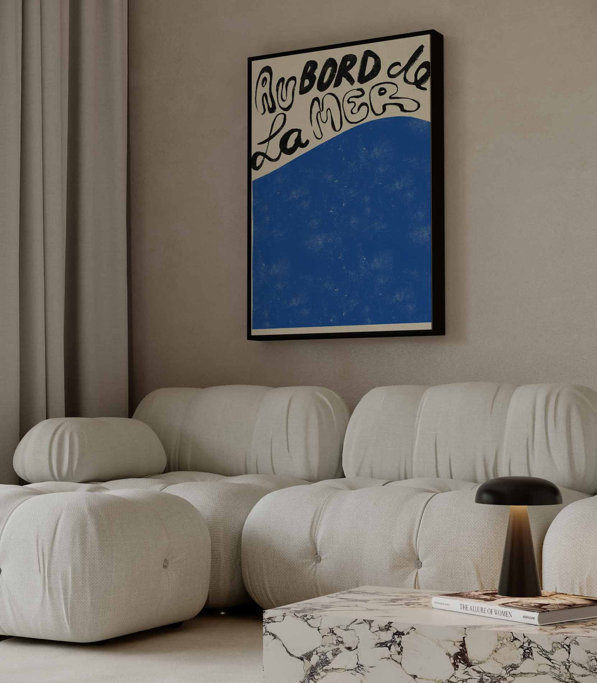Au Bord de la Mer – canvas wanddecoratie in portret formaat