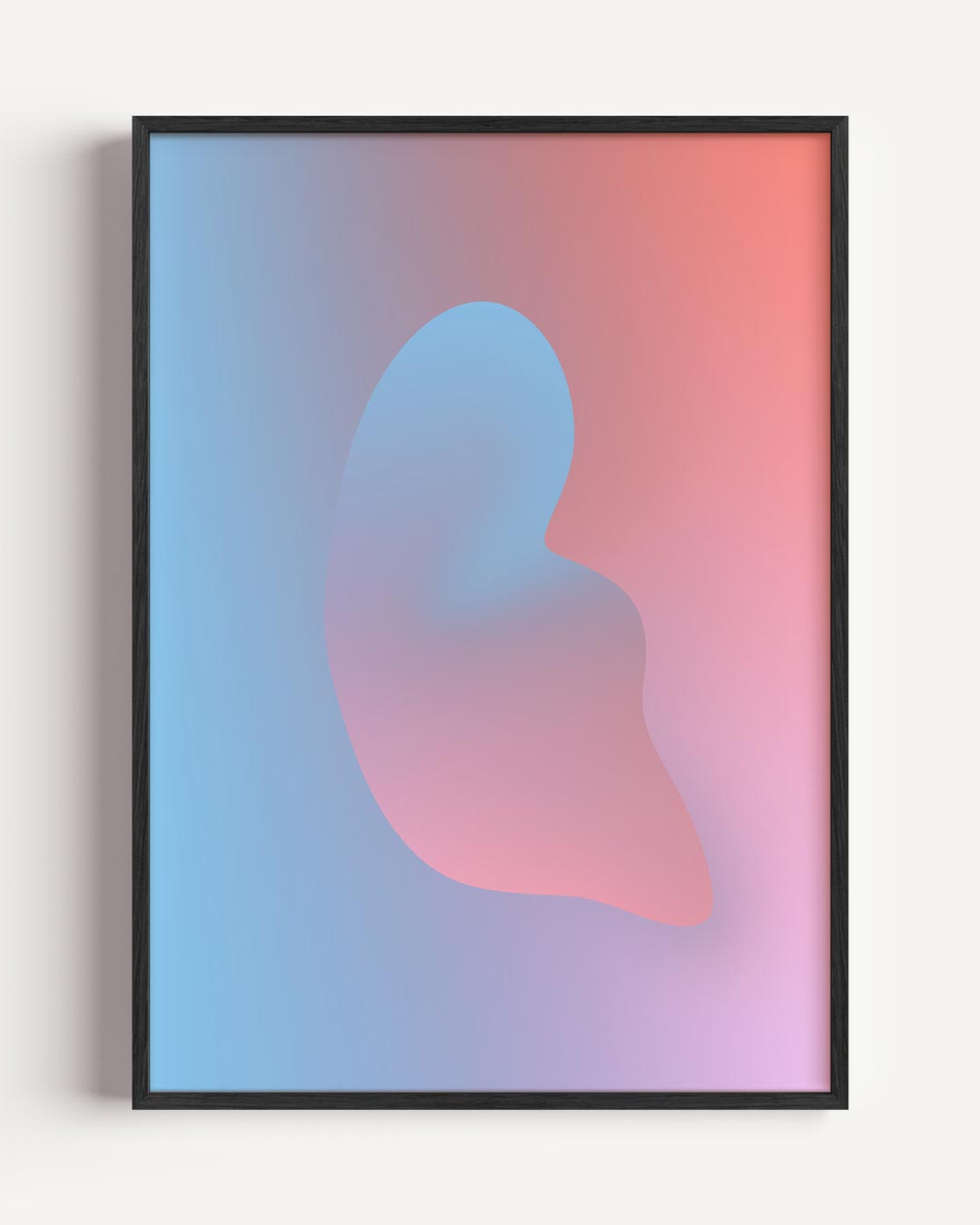 Dromerige Pastelvormen – kleurrijke abstracte portret poster als wanddecoratie