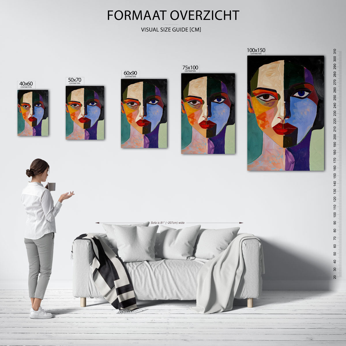 Abstract – Staande wanddecoratie – moderne staande wandkunst