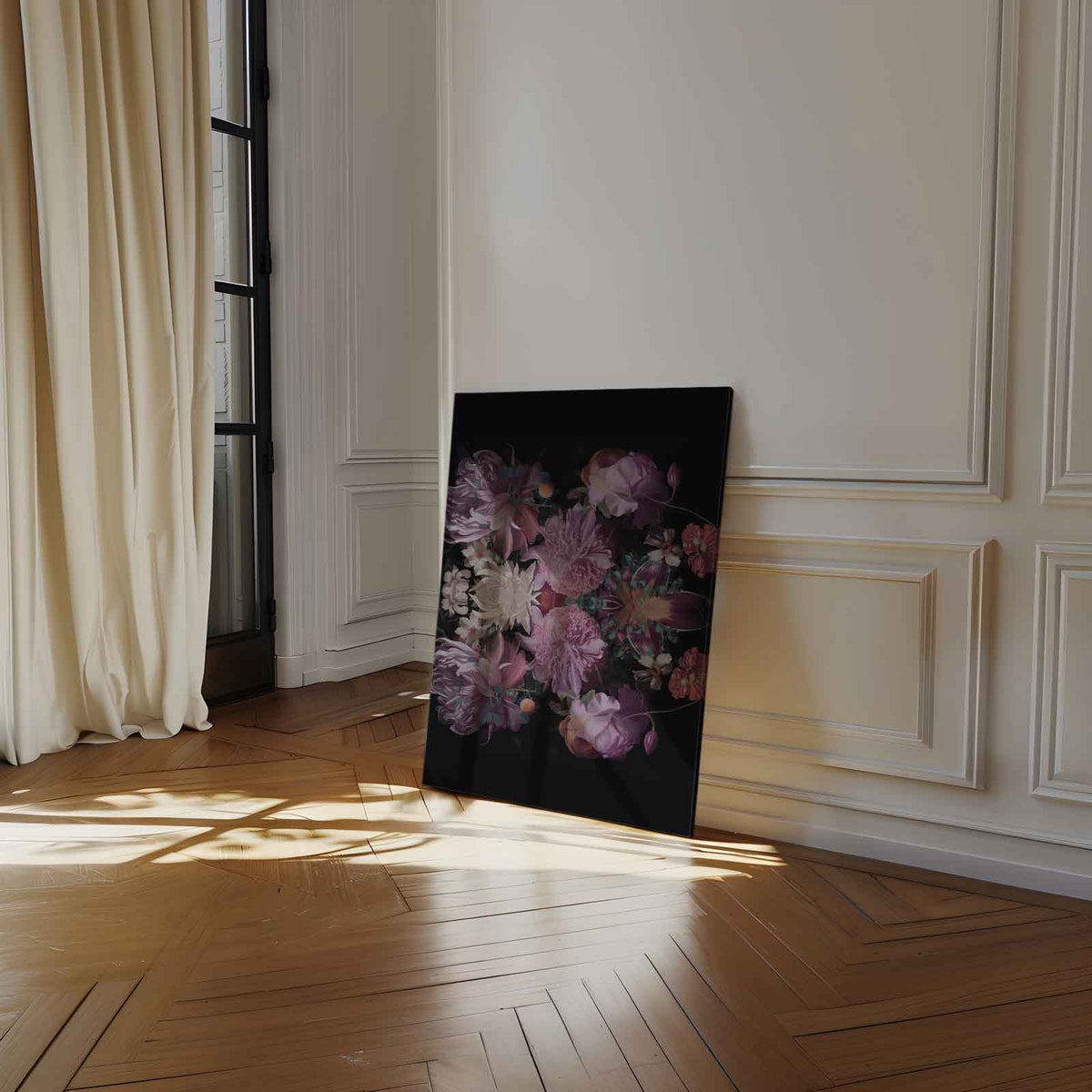 Bloemenpracht Symfonie – dibond kunstwerk als wanddecoratie
