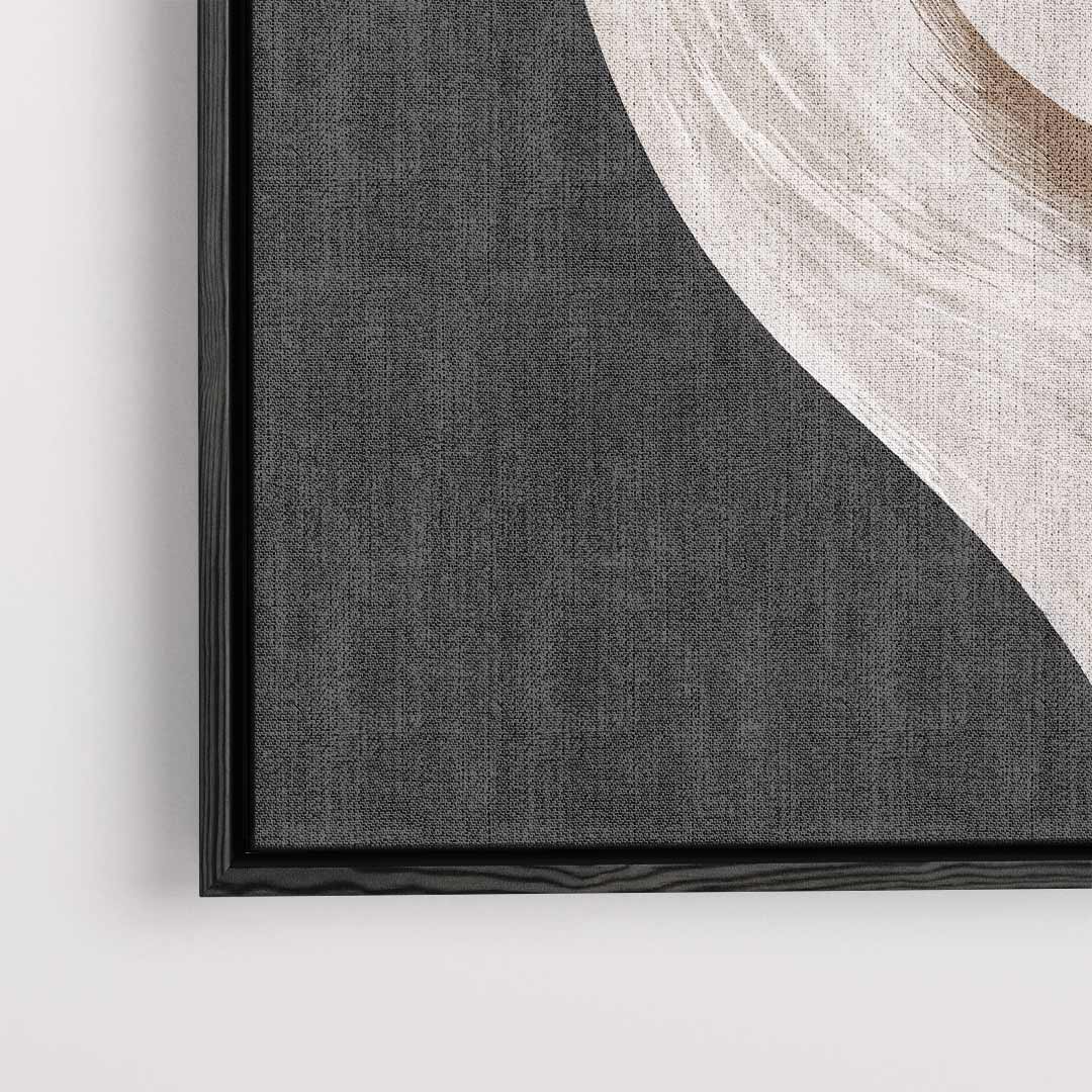 Abstracte Elegantie in Zwart en Wit – dibond kunstwerk als wanddecoratie