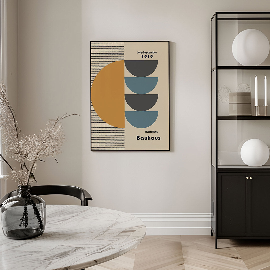 Vorm en balans – geometrische Bauhaus poster in staand formaat