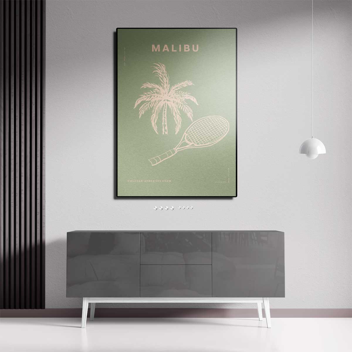 Malibu Tennis Avontuur – canvas kunstwerk als wanddecoratie