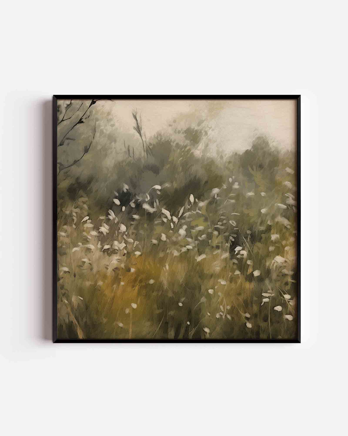 Wilde bloemen – vierkante poster met kleur en vormen als wanddecoratie