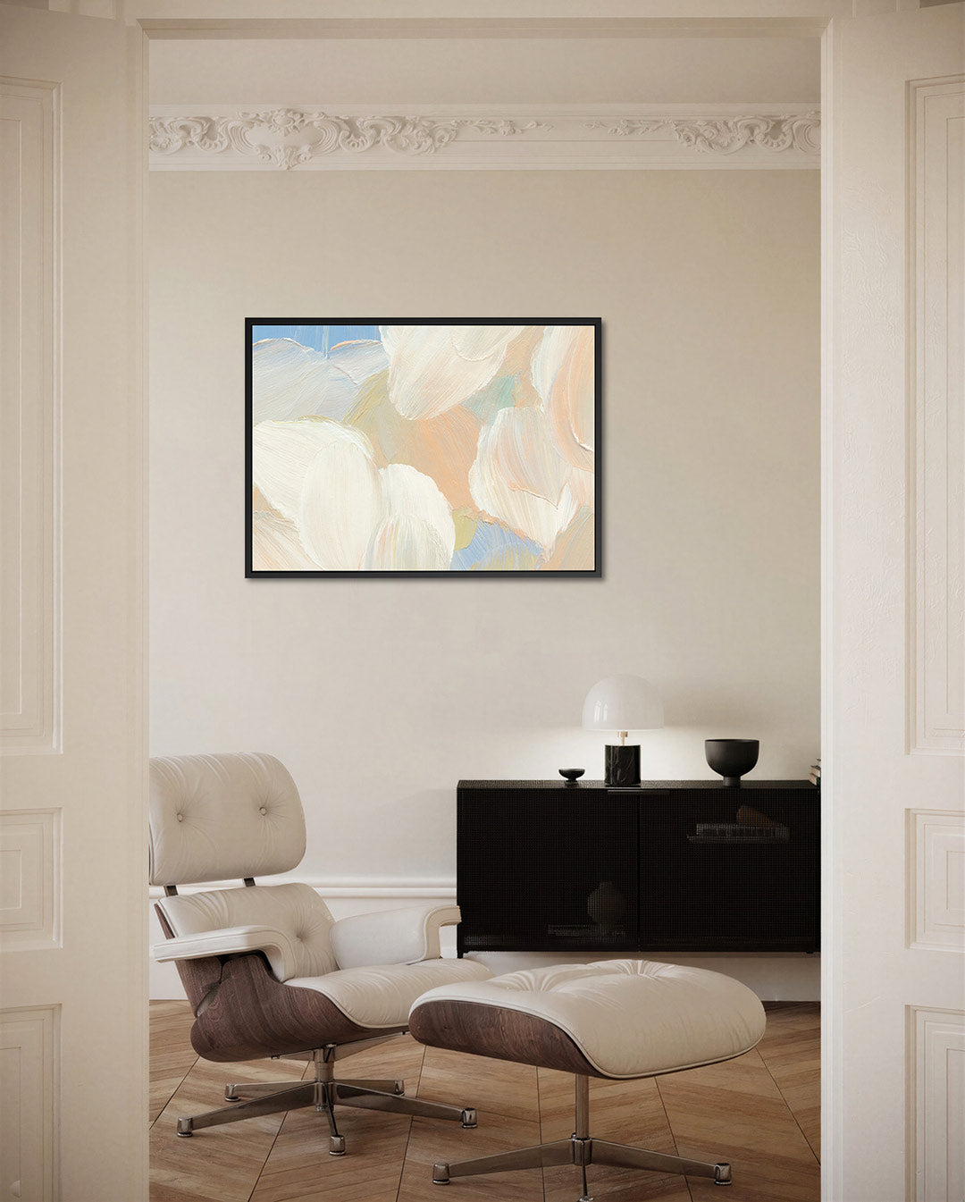 Zachte kleurvlakken – Wanddecoratie kunstwerk – liggende wanddecoratie