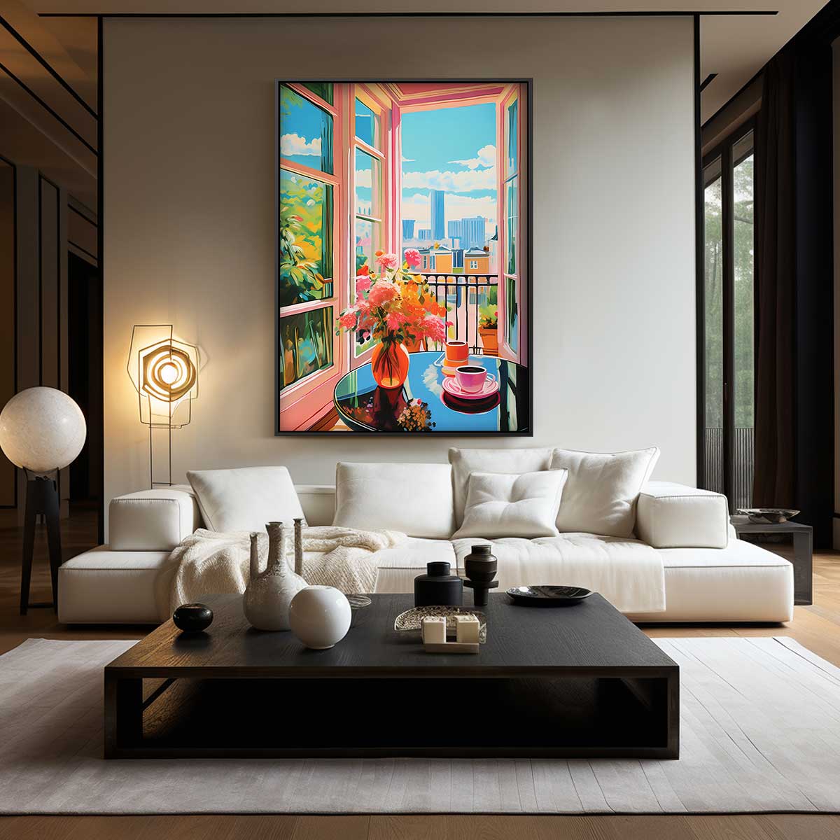 Stadsoase Uitkijk – staand kunstwerk voor modern interieur