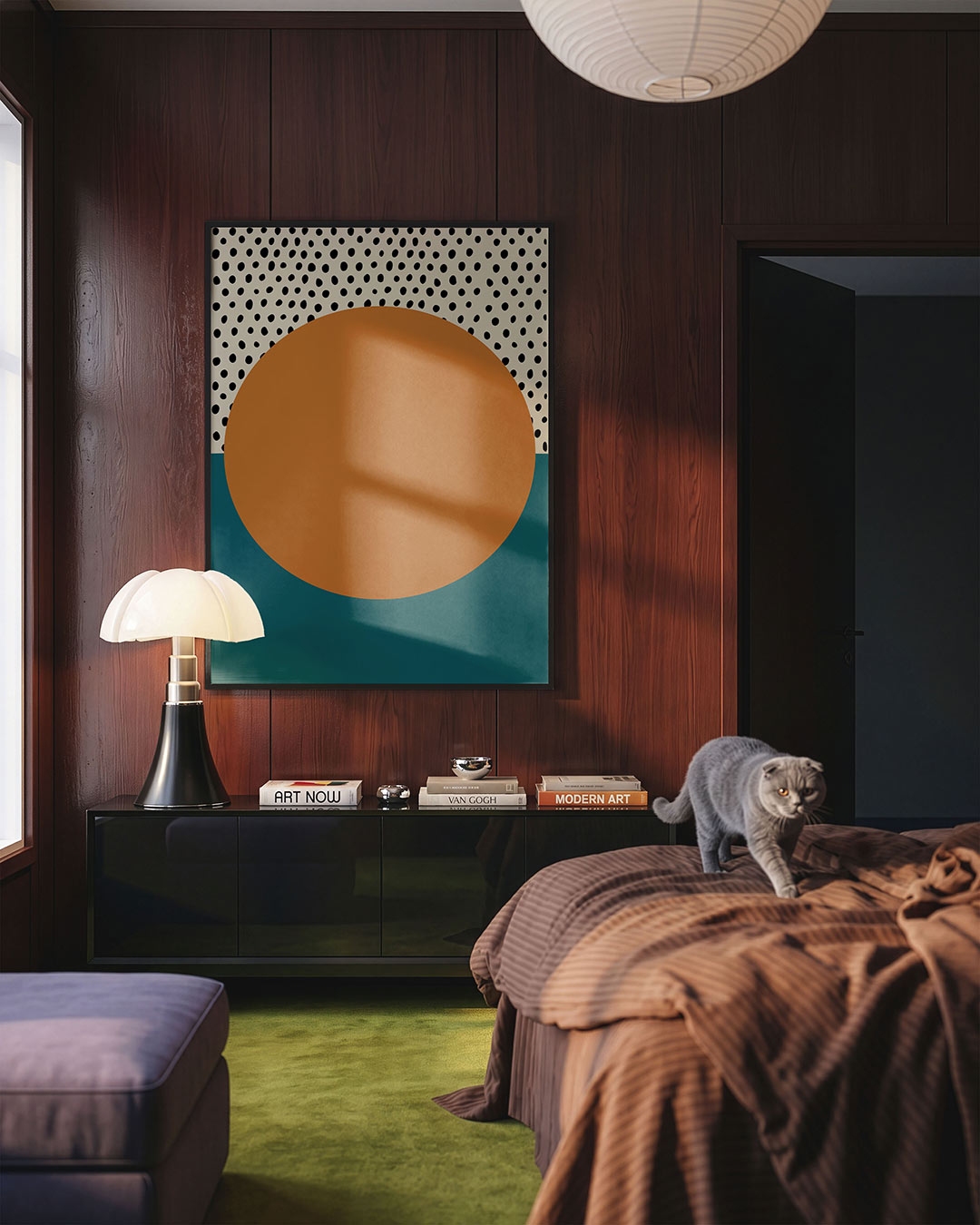 Vorm en ritme – geometrische Bauhaus poster in staand formaat