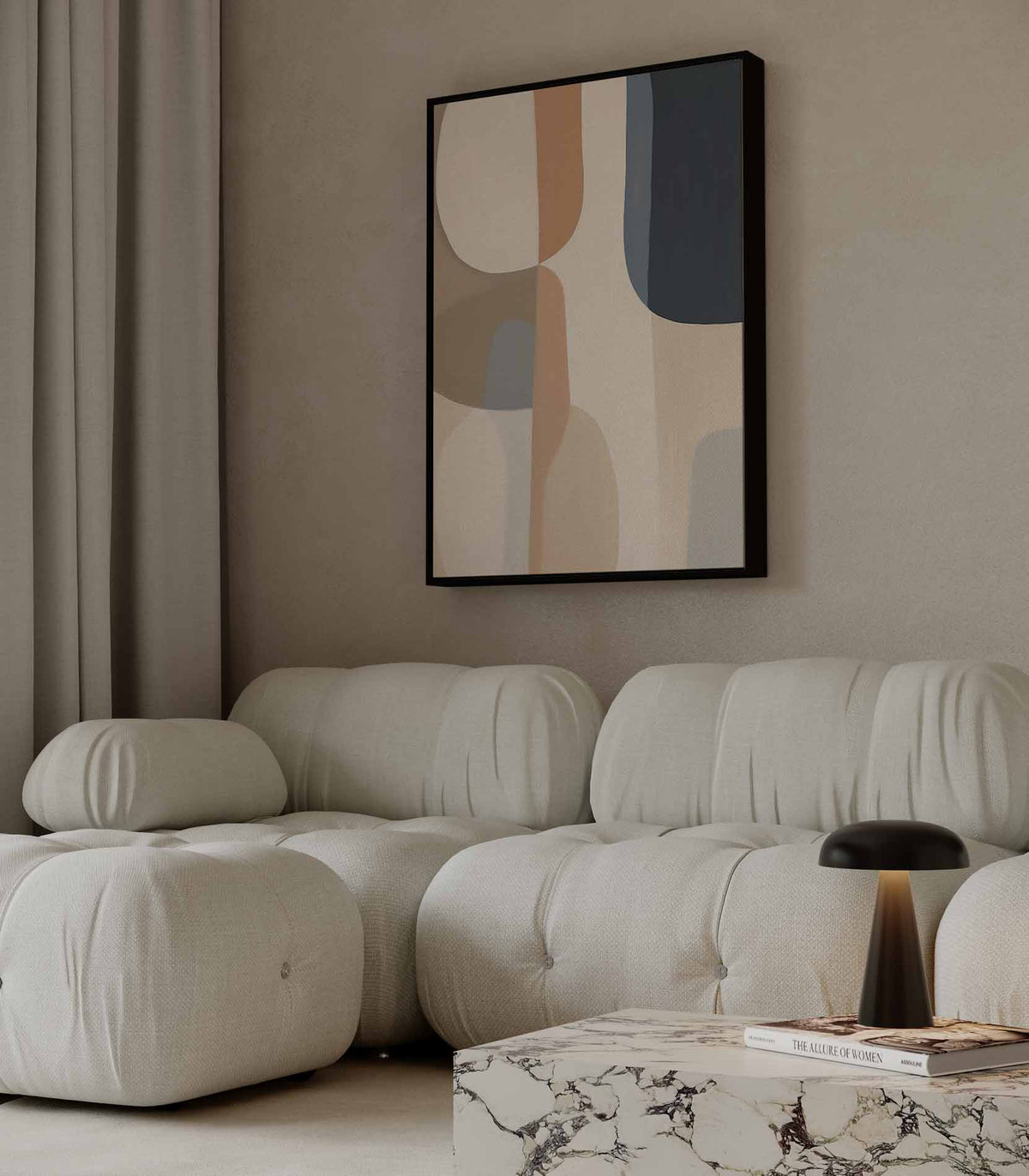 MODERNE ABSTRACTE VORMEN – staand kunstwerk voor modern interieur