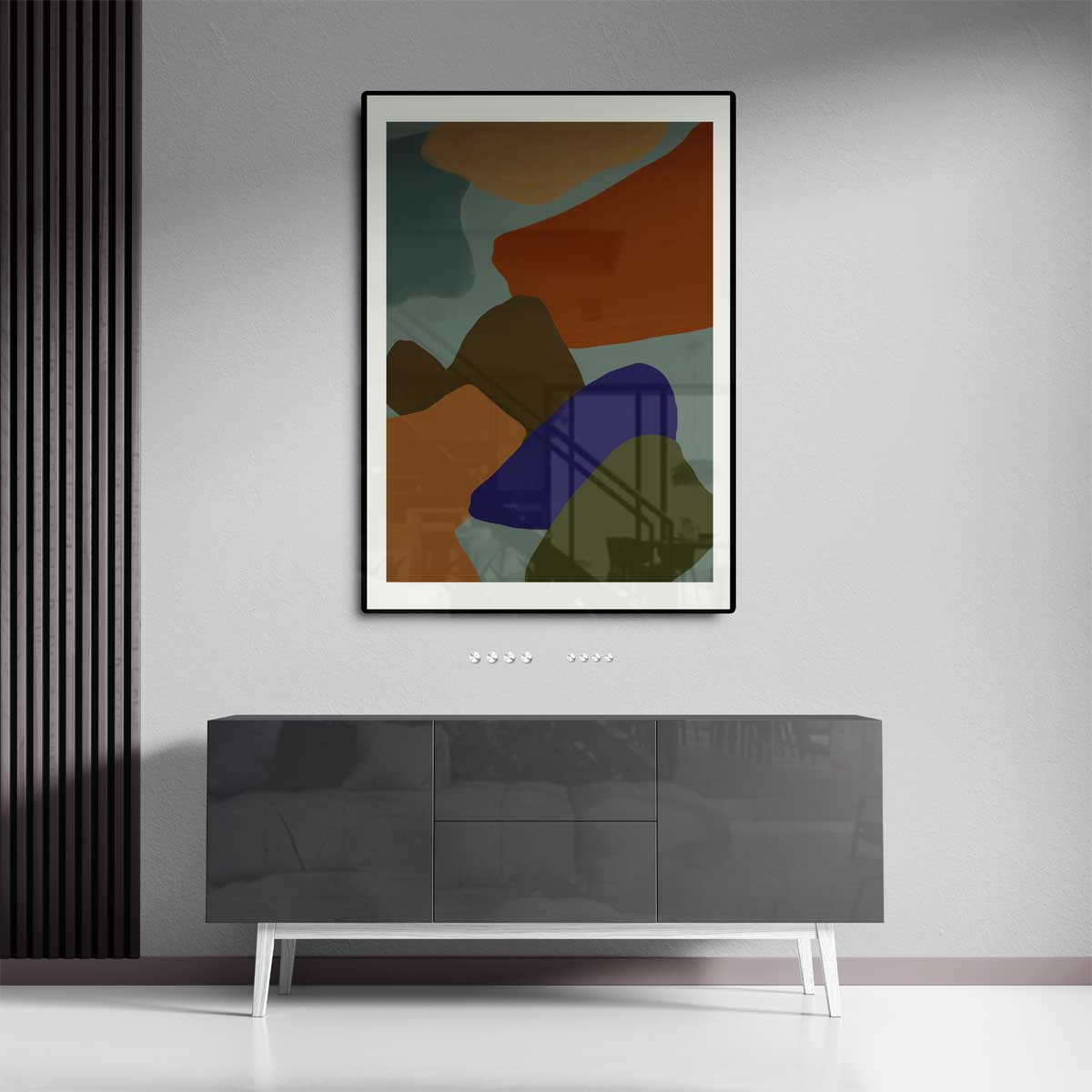 Vrolijke Vormen – dibond kunstwerk als wanddecoratie