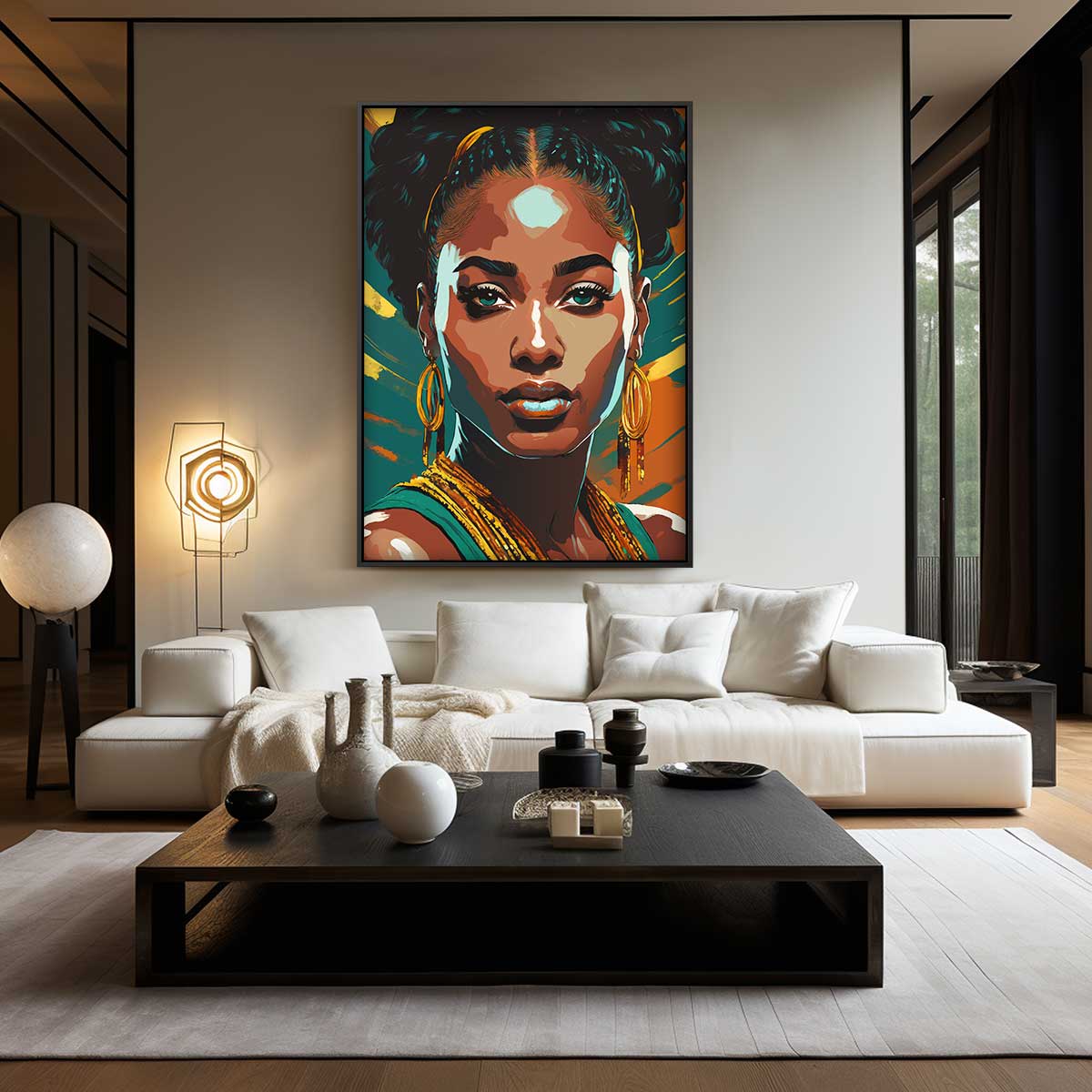 Stralende Portretkunst – staand kunstwerk voor modern interieur