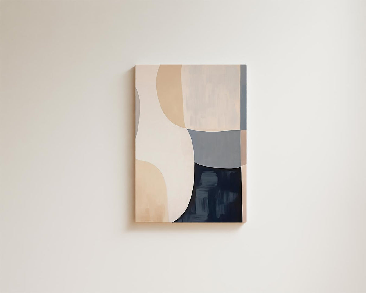 Abstracte Harmonie in Aardetinten – portret kunstwerk als wanddecoratie, afbeelding 14