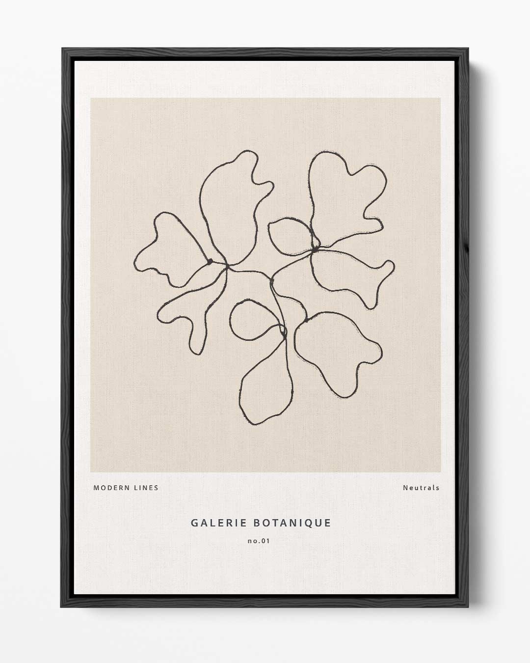 Botanische Lijntekening – portret kunstwerk als wanddecoratie