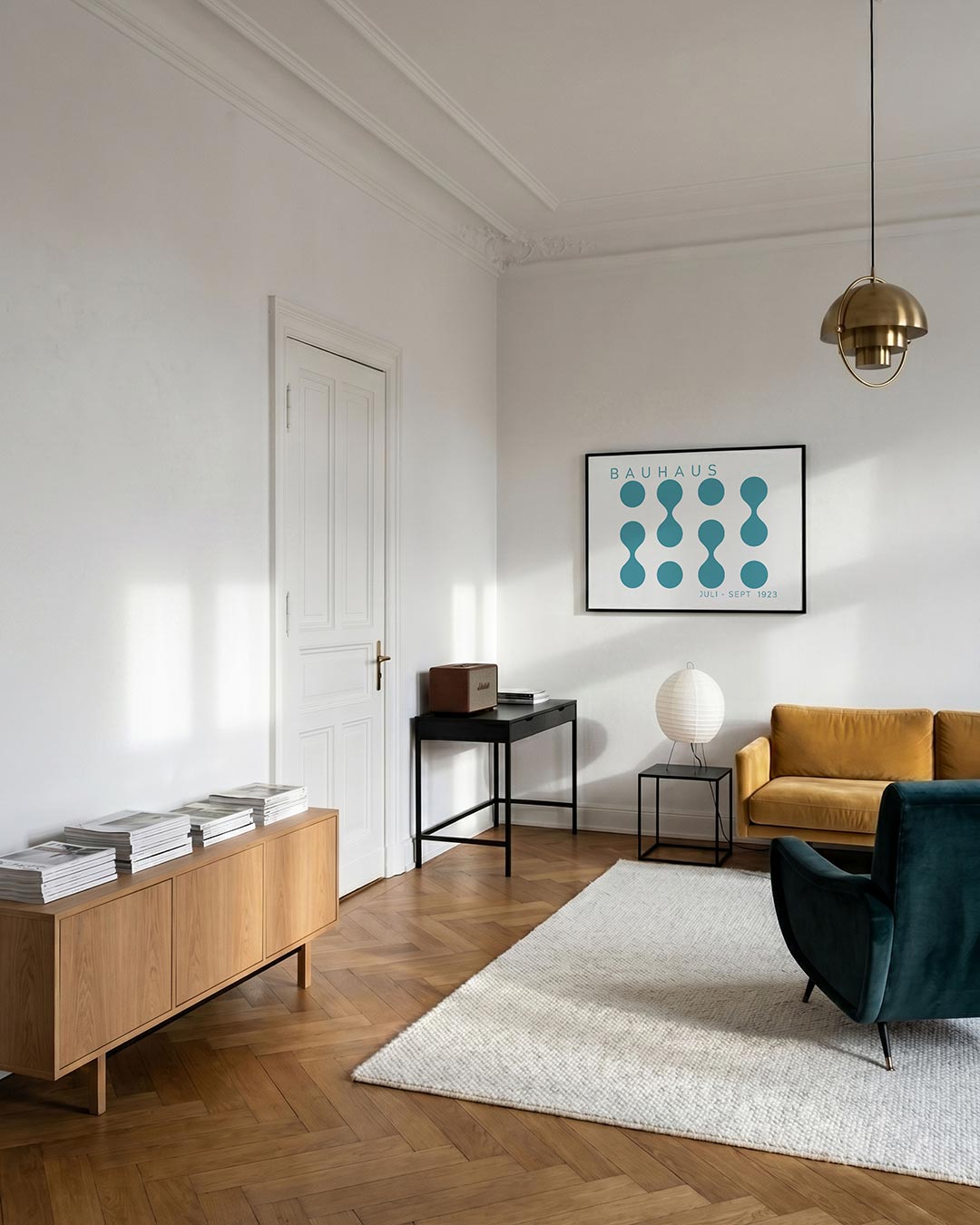 Vorm en ritme – geometrische poster in Bauhaus-stijl van WallArtistic