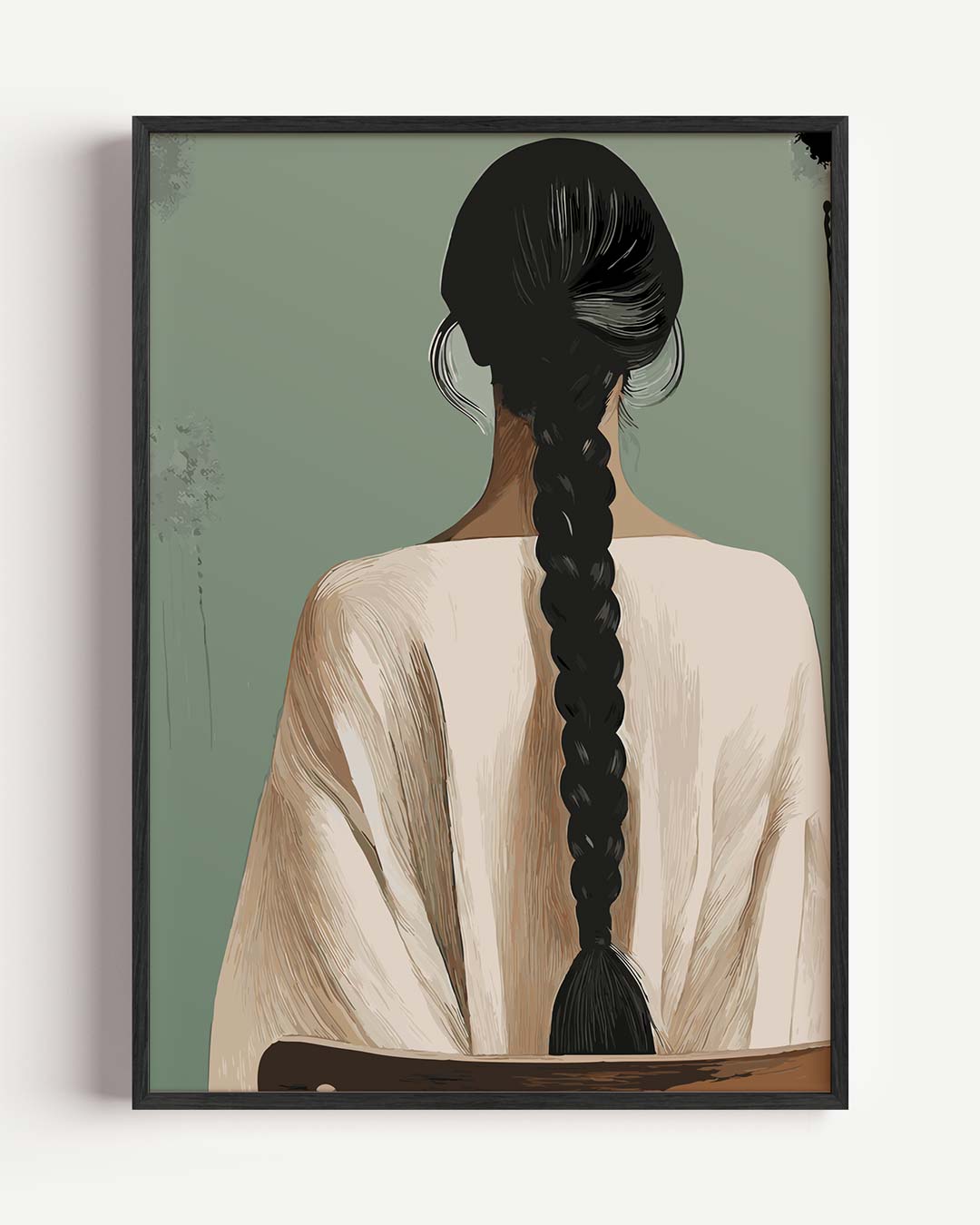 Mystieke Vlecht Portret – zomer portret poster als wanddecoratie