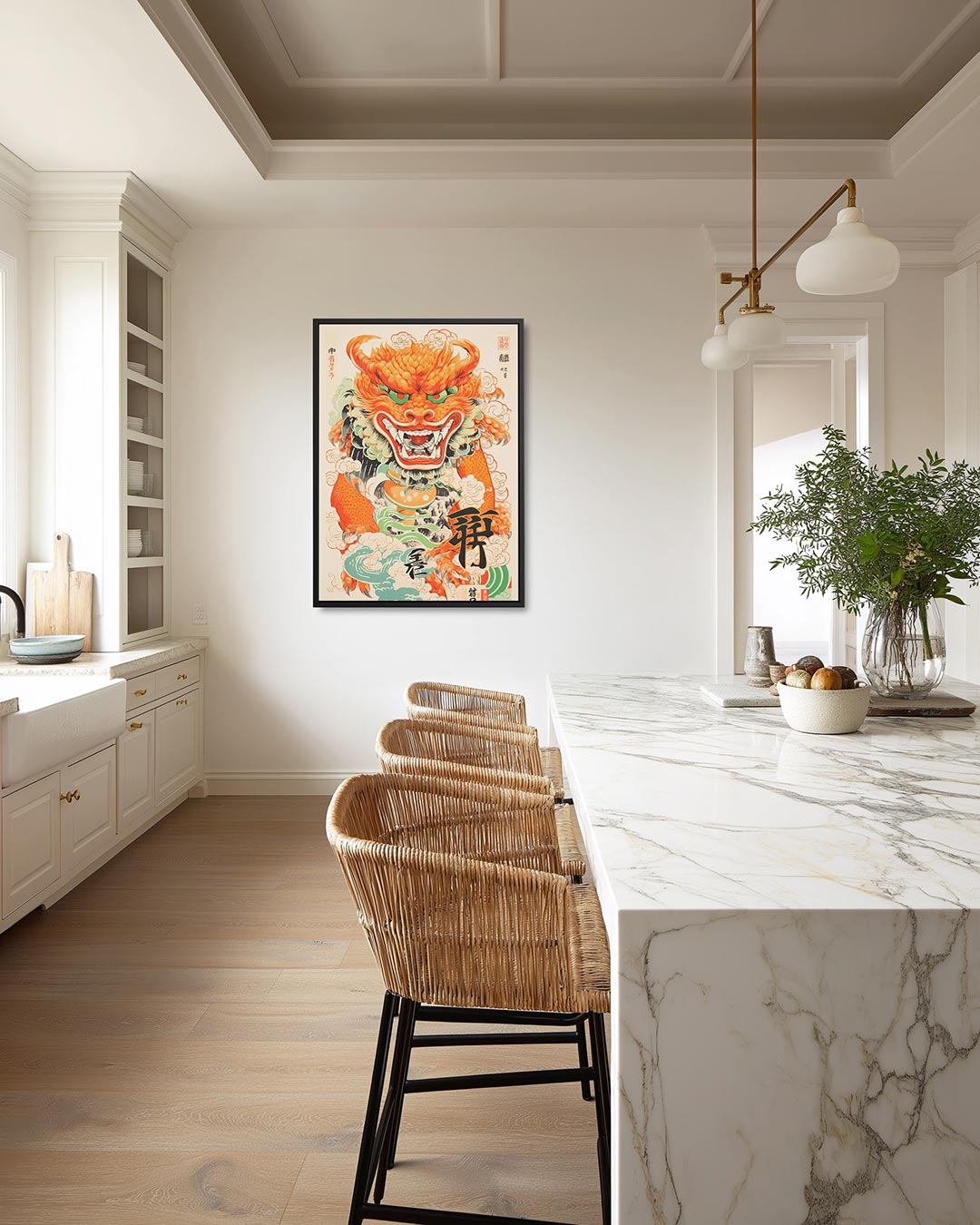 Illustratie – moderne staande wandkunst