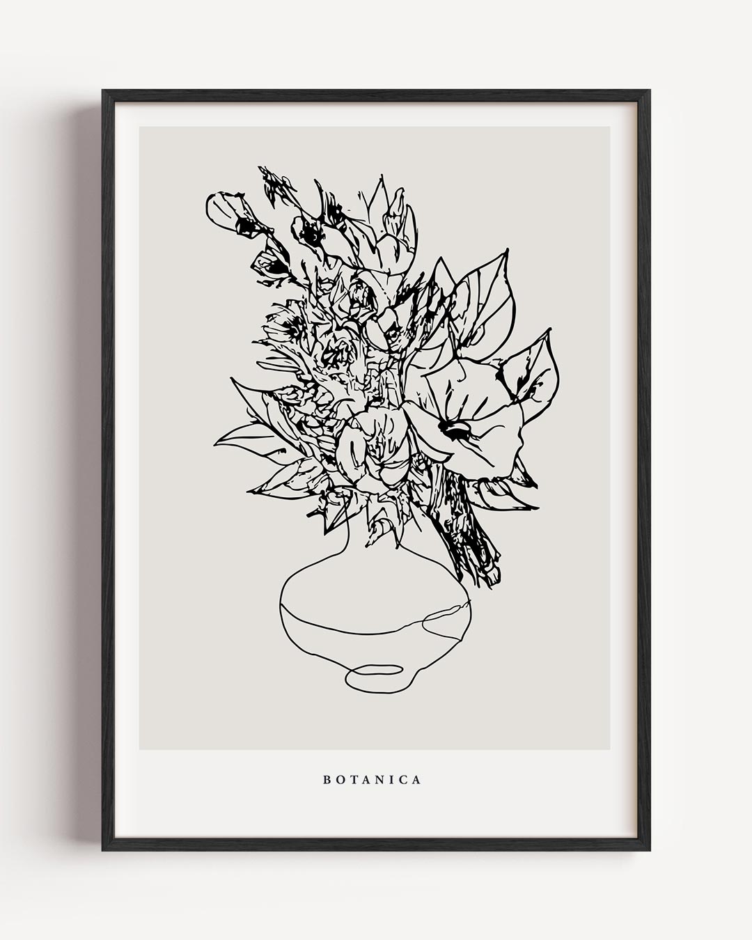 Botanica Bloemenlijntekening – keuken portret poster als wanddecoratie