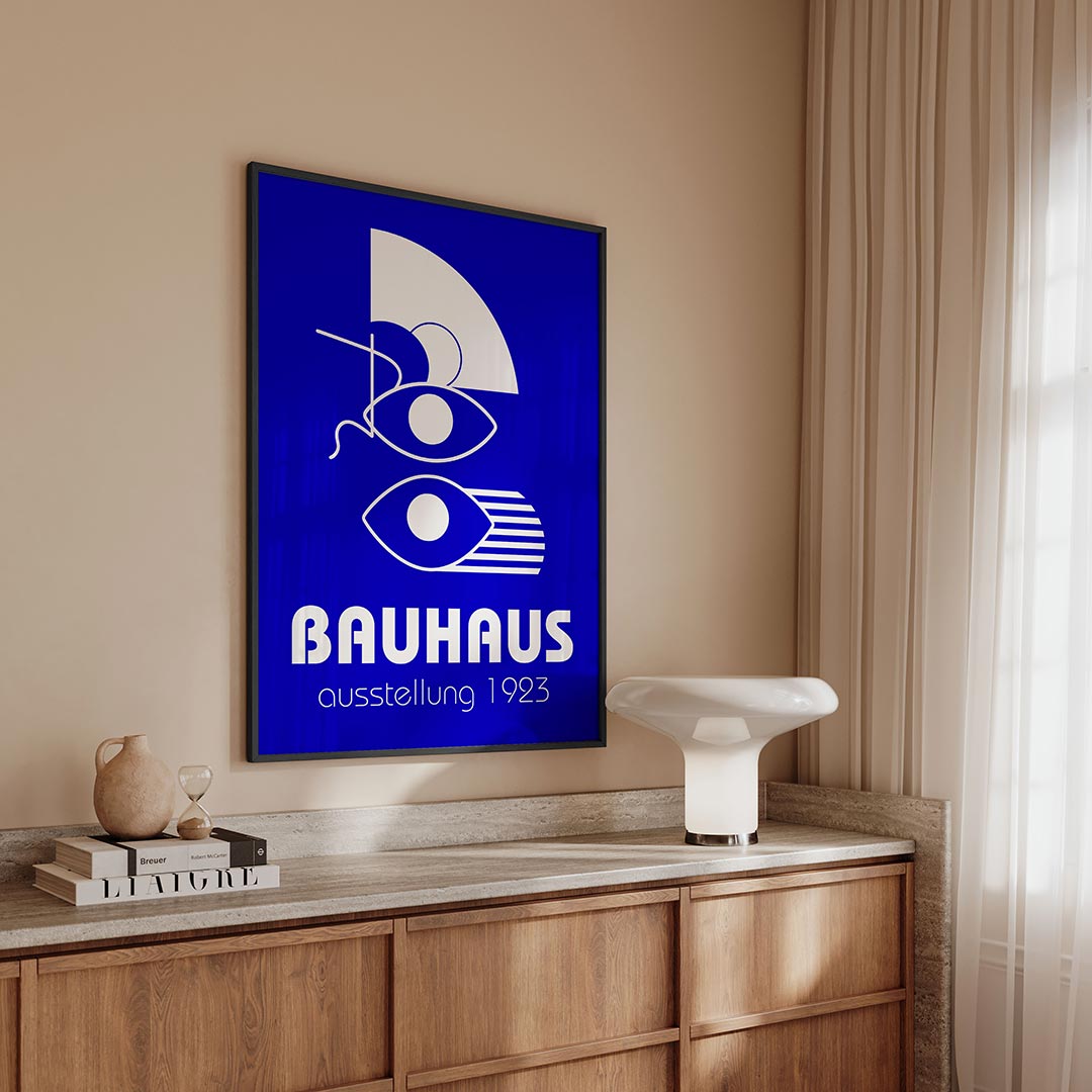 Vormen en vlakkenspel – geometrische Bauhaus poster in staand formaat