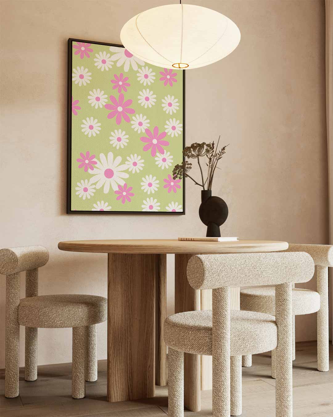 Vrolijke Bloemenpracht – canvas wanddecoratie in portret formaat