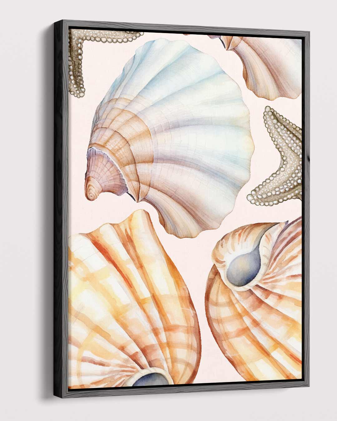 Zeeleven in Aquarel – canvas kunstwerk als wanddecoratie