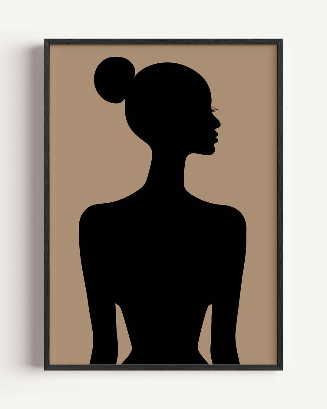 Stijlvolle Silhouet – kleurrijke abstracte portret poster als wanddecoratie