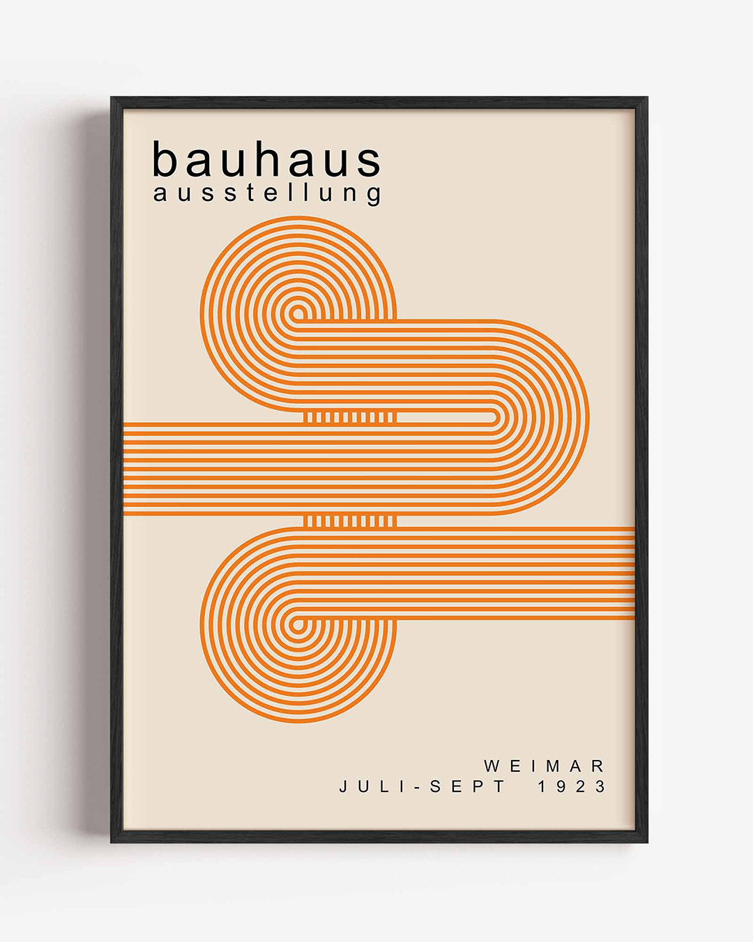 Lijnenspel en vlakkenspel – staande Bauhaus poster als wanddecoratie