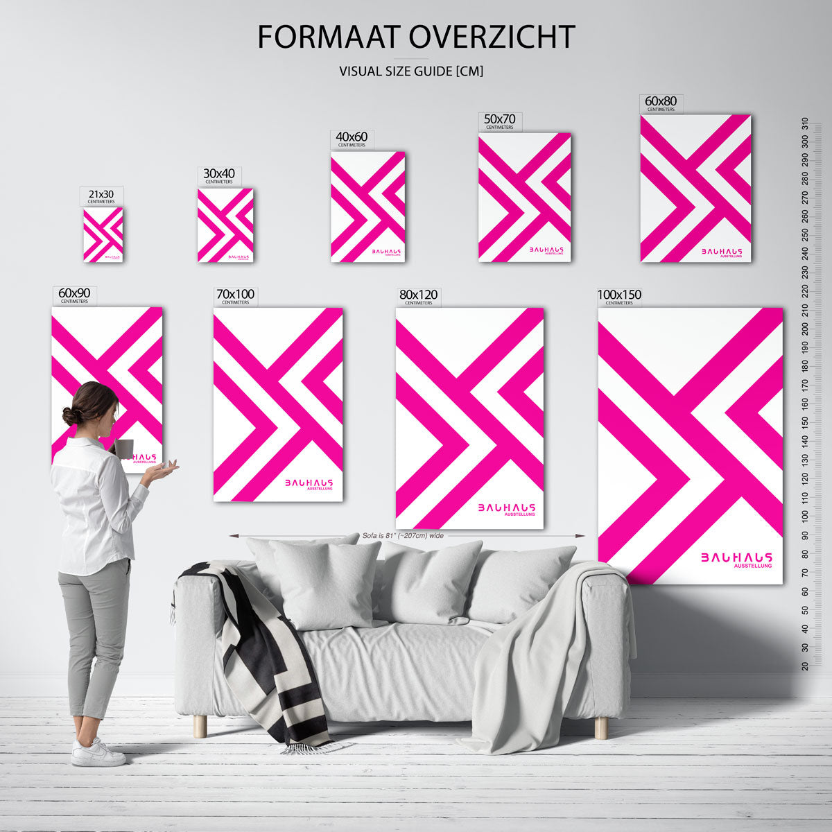 – geometrische poster in Bauhaus-stijl van WallArtistic