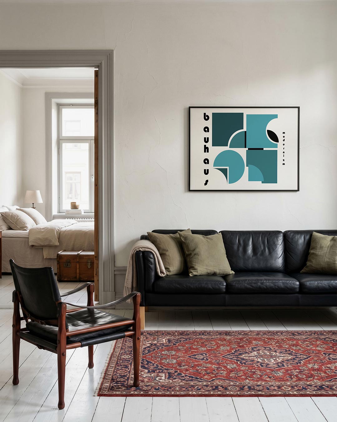 Vorm en balans – geometrische Bauhaus poster in liggend formaat